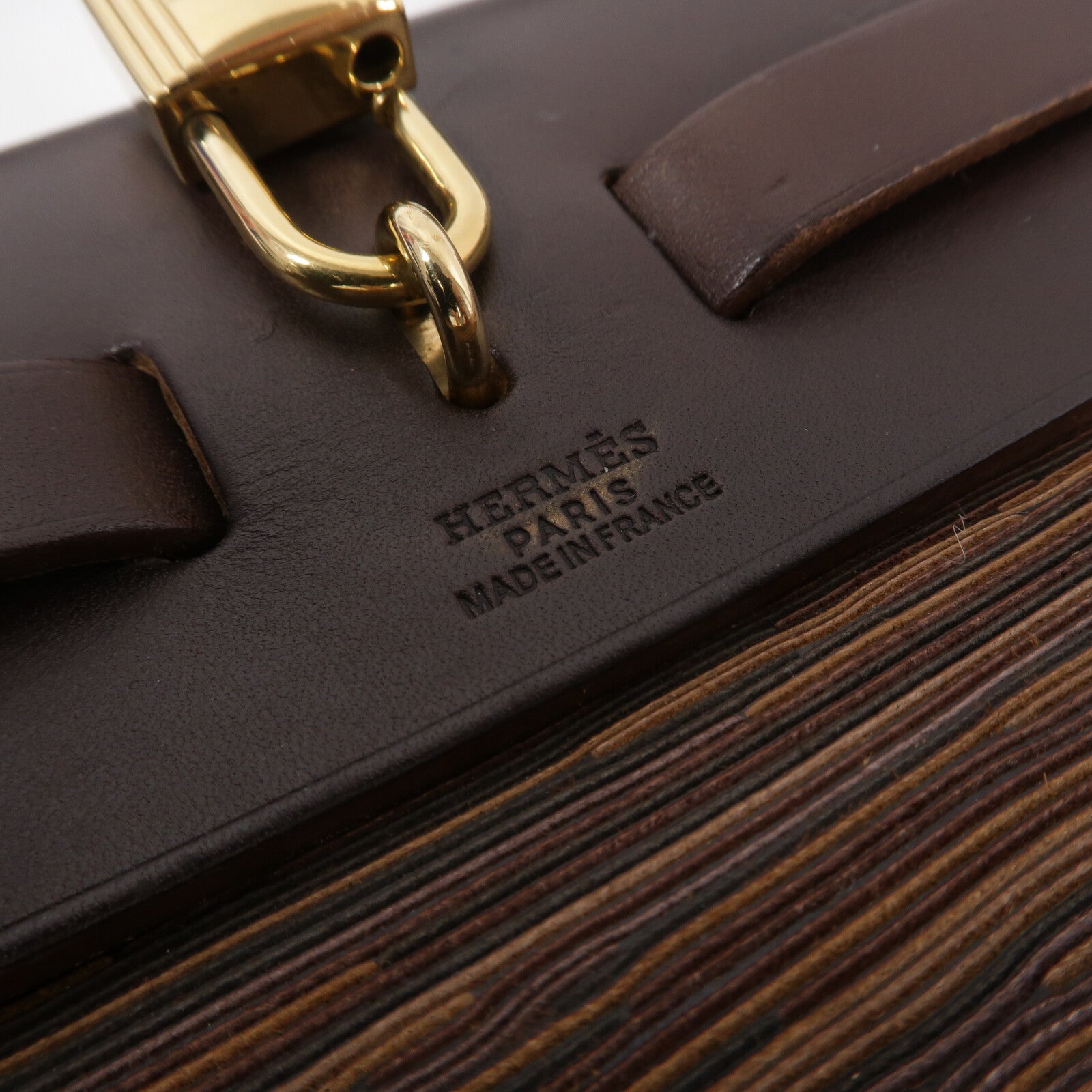 HERMES Vibrato皮革Herbag PM手挽肩背兩用袋