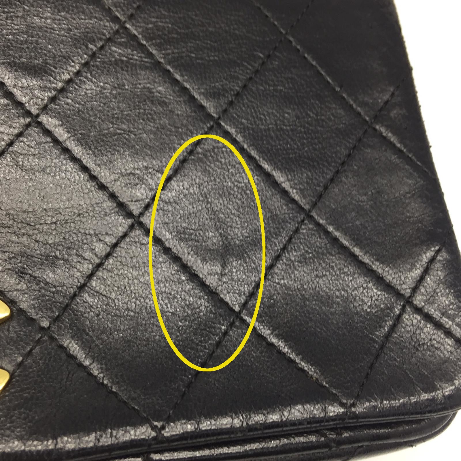 CHANEL 【激減優惠】菱格羊皮皮革Vintage Chain Shoulder金扣鏈帶肩背袋黑色