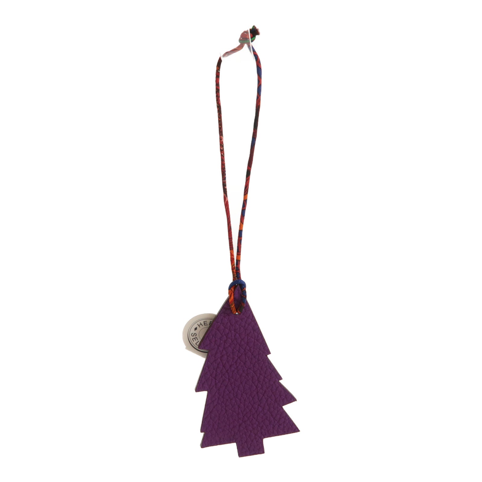 HERMES Christmas Tree Charm Epsom Leather Purple Navy