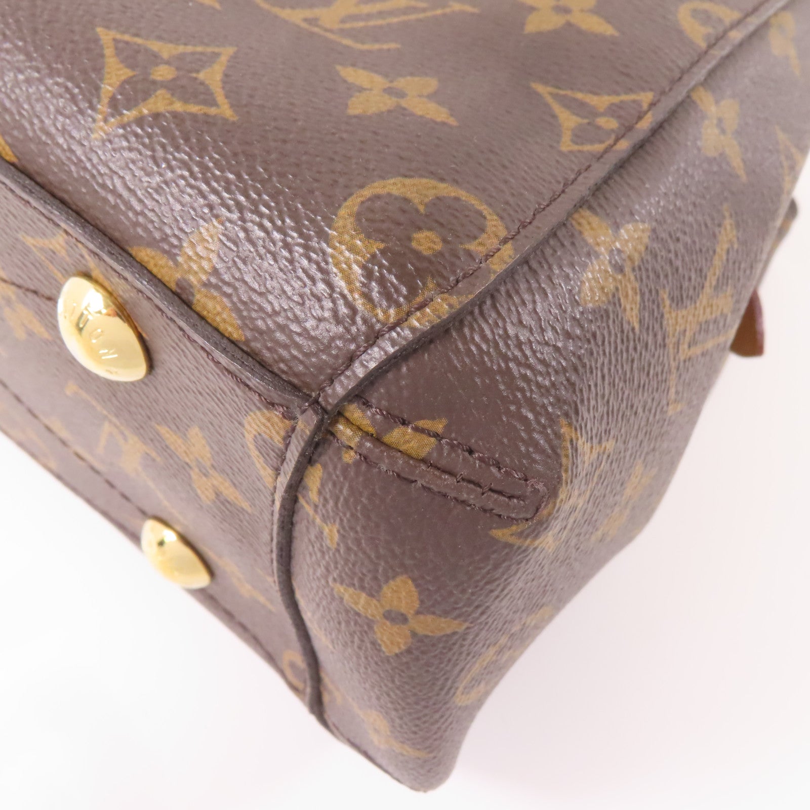 LOUIS VUITTON Monogram Montaigne BB金扣手挽肩背兩用袋啡色