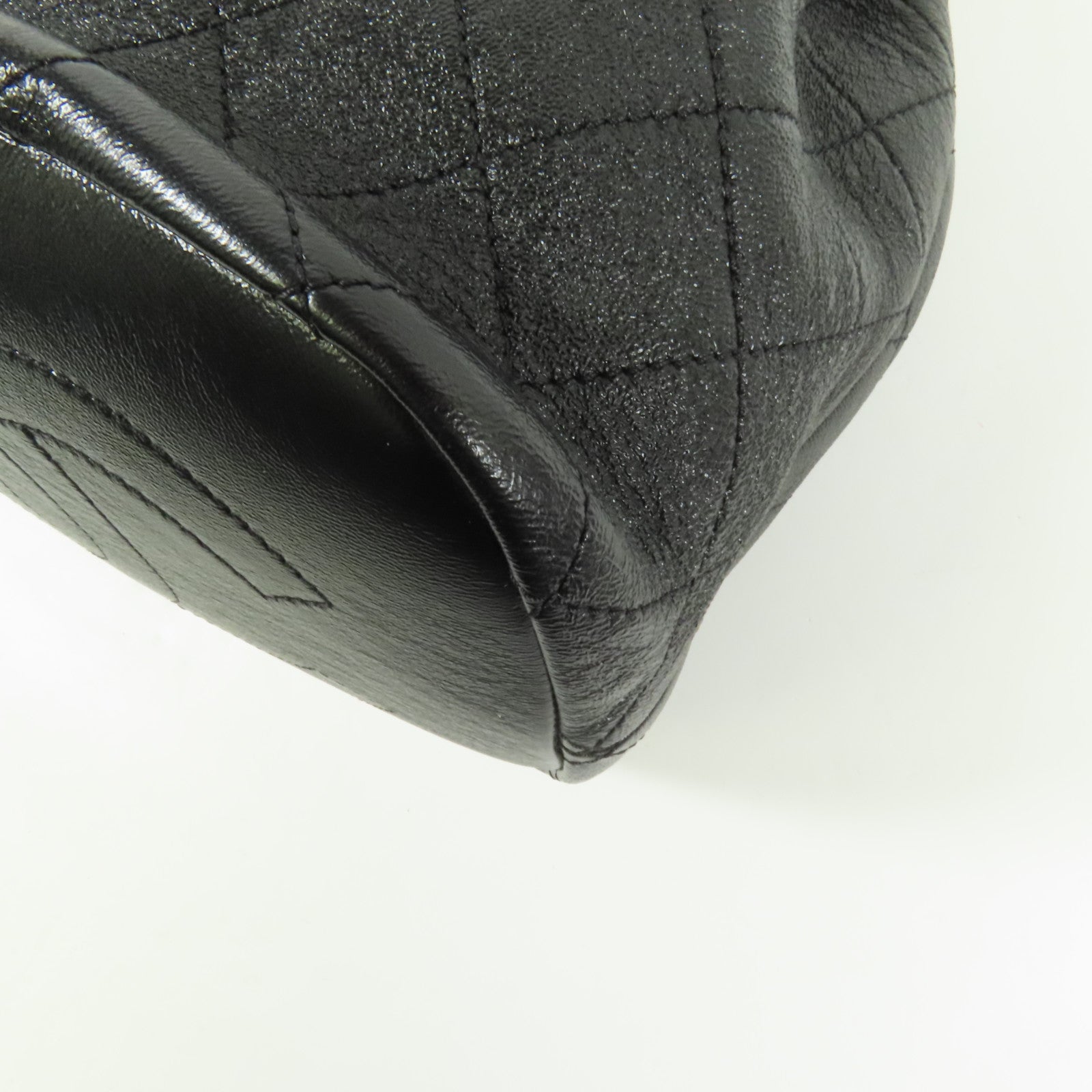 CHANEL 牛皮皮革Bucket Bag金扣手挽肩背兩用袋