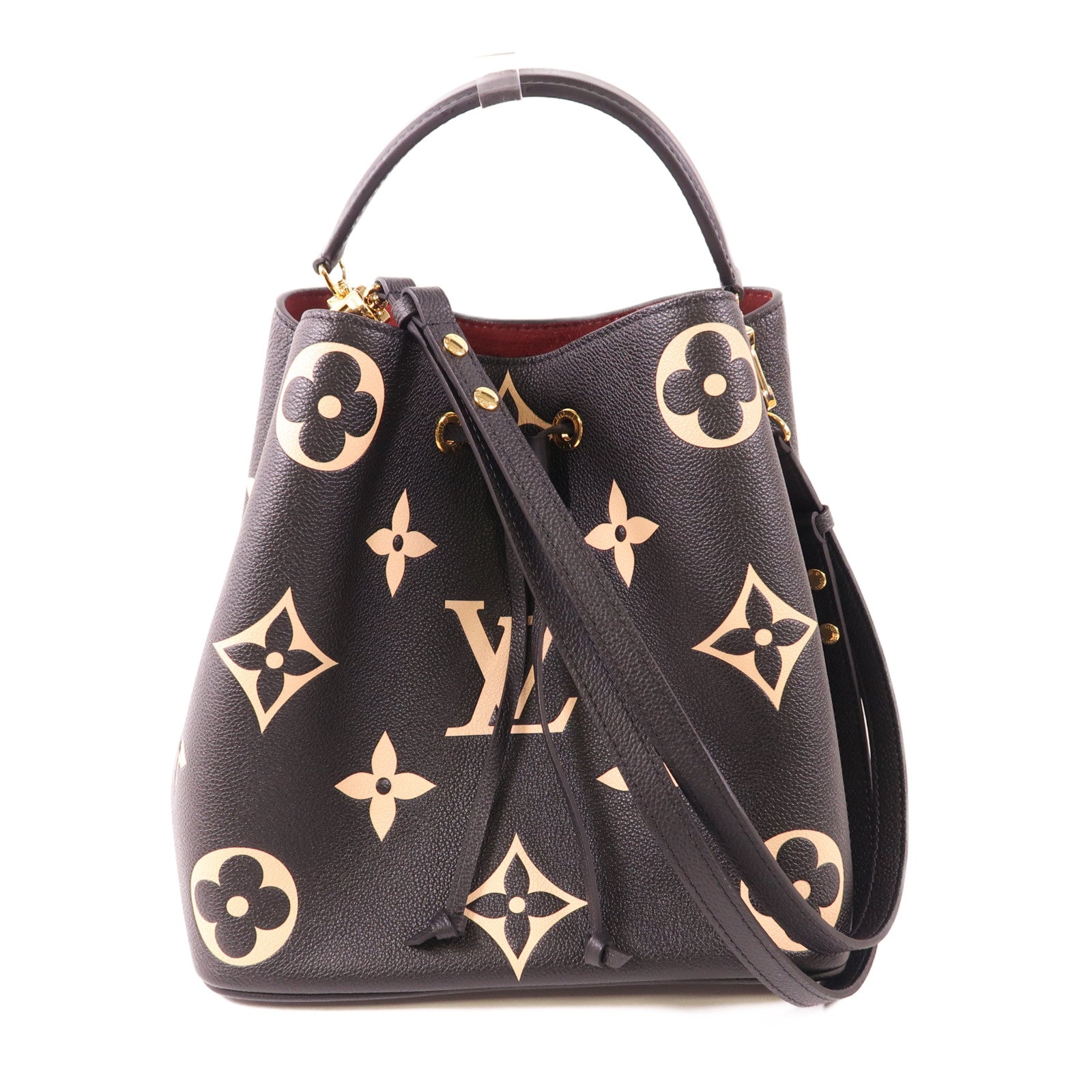 LOUIS VUITTON Monogram Empreinte Bicolor Neo Noe MM金扣手挽肩背兩用袋