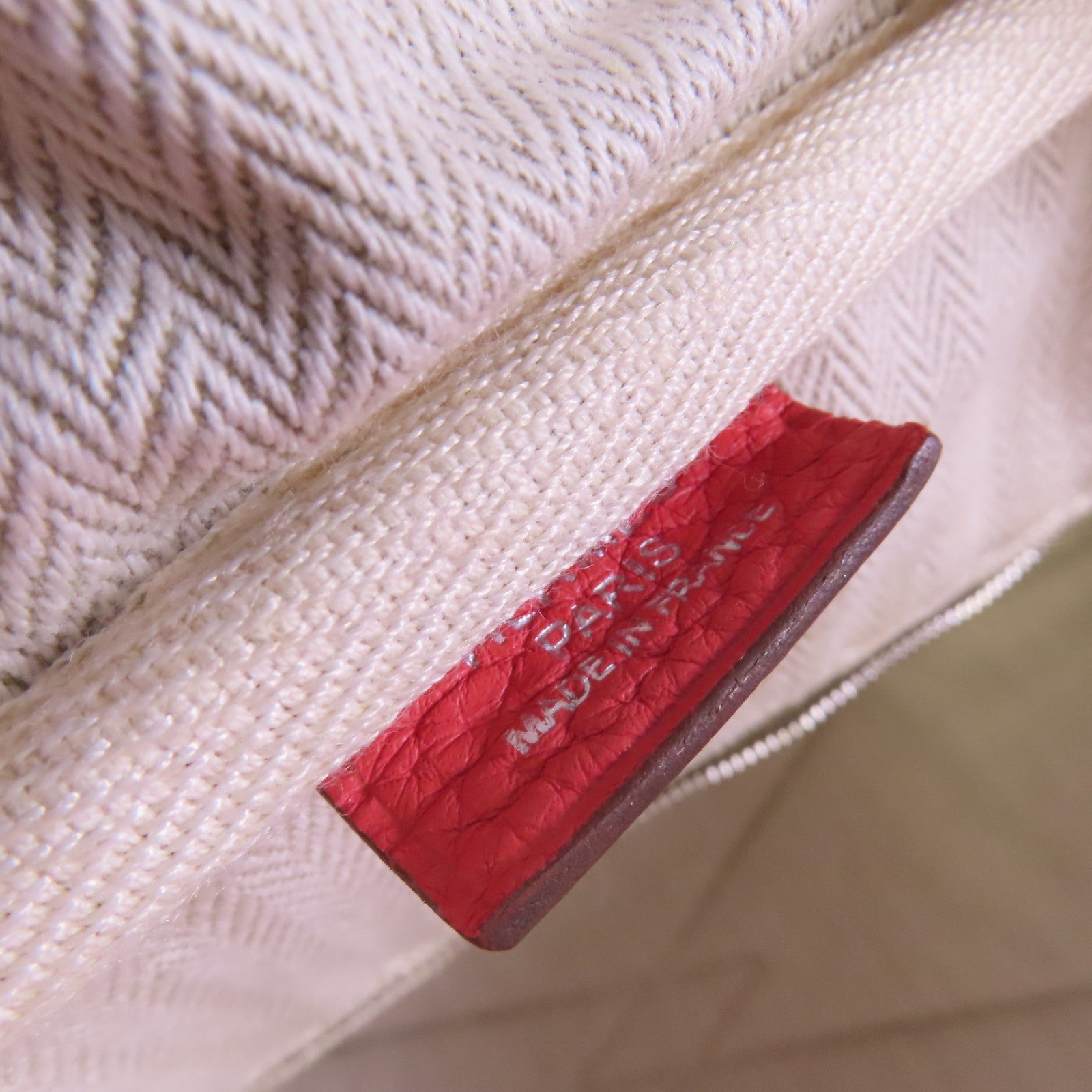 HERMES Clemence皮革Victolia銀扣手挽袋