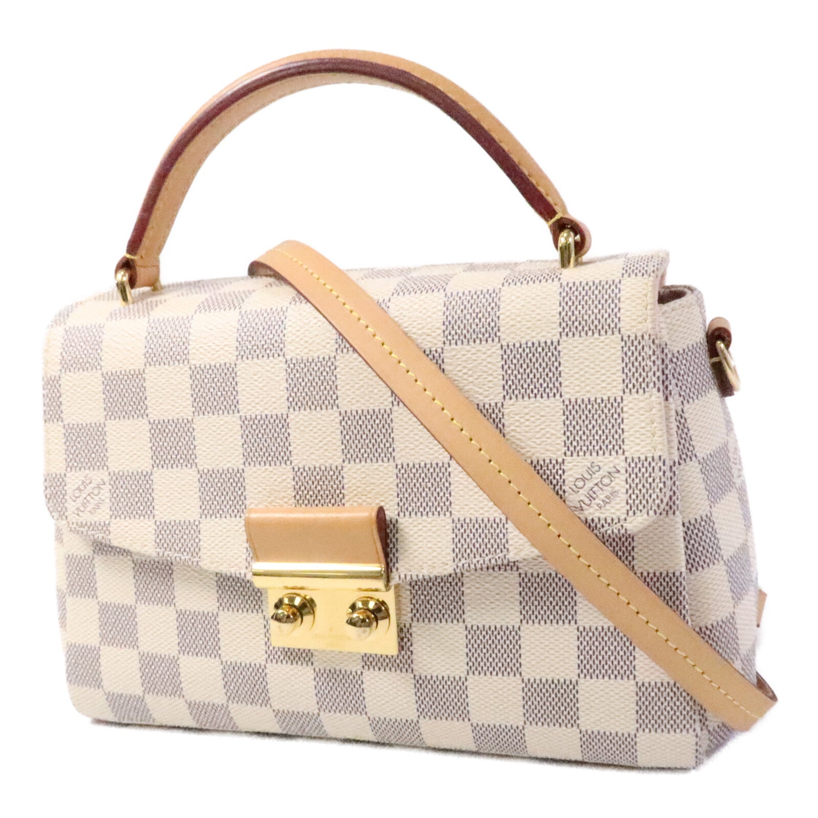 LOUIS VUITTON Damier Azur Croisette手挽肩背兩用袋
