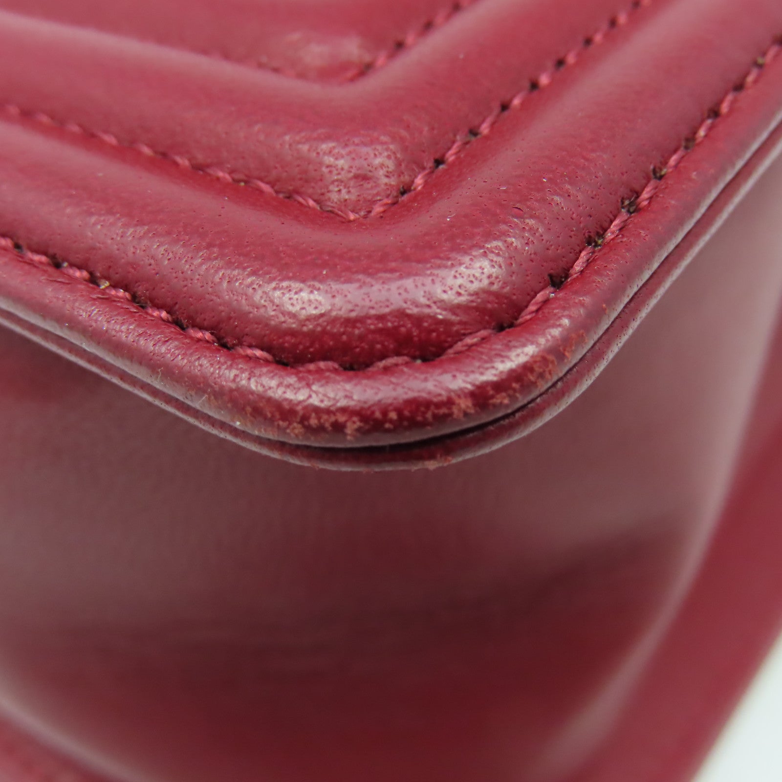 CHANEL **【激減優惠】菱格牛皮皮革Boy Chanel Chain Shoulder Bag金扣鏈帶肩背袋酒紅色