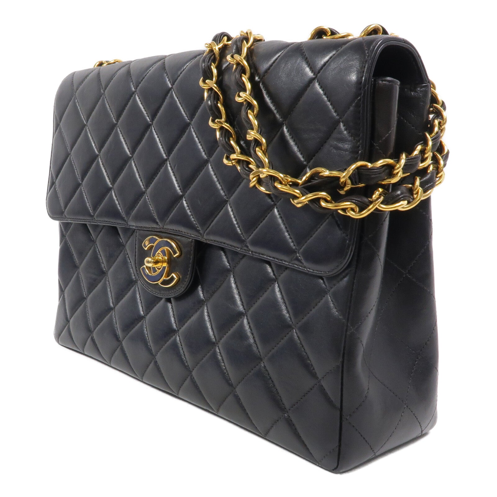 CHANEL 羊皮皮革Vintage Chain Shoulder鏈帶肩背袋