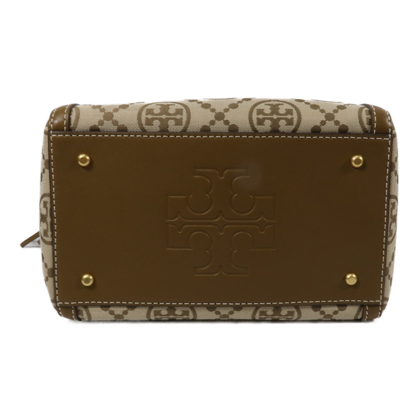 Tory Burch 帆布T Monogram Jacquard Barrel Bag手挽肩背兩用袋