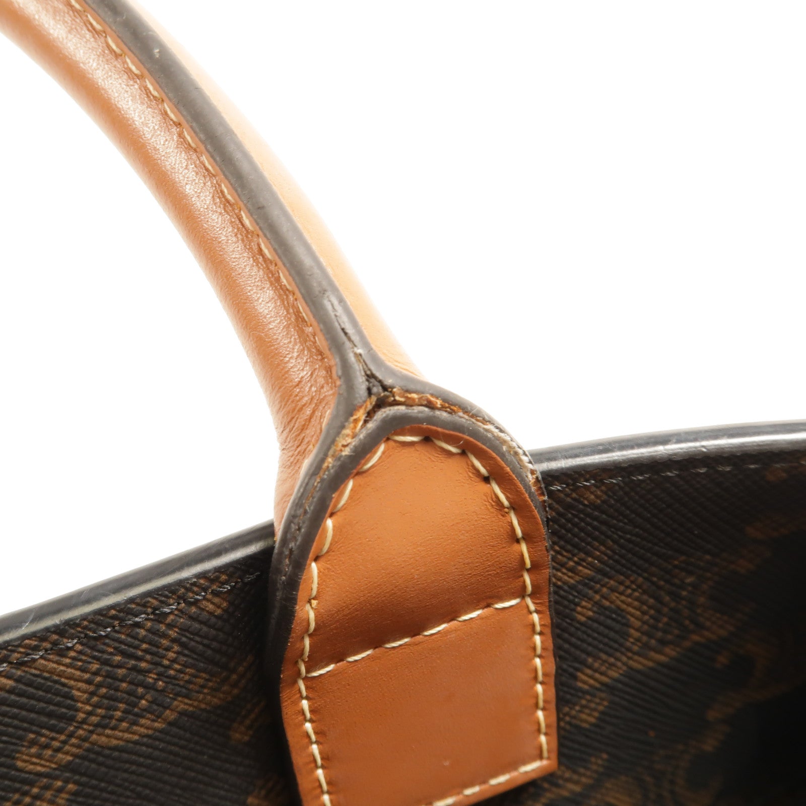 CELINE 塗層帆布Triomphe Cabas金扣手挽肩背兩用袋