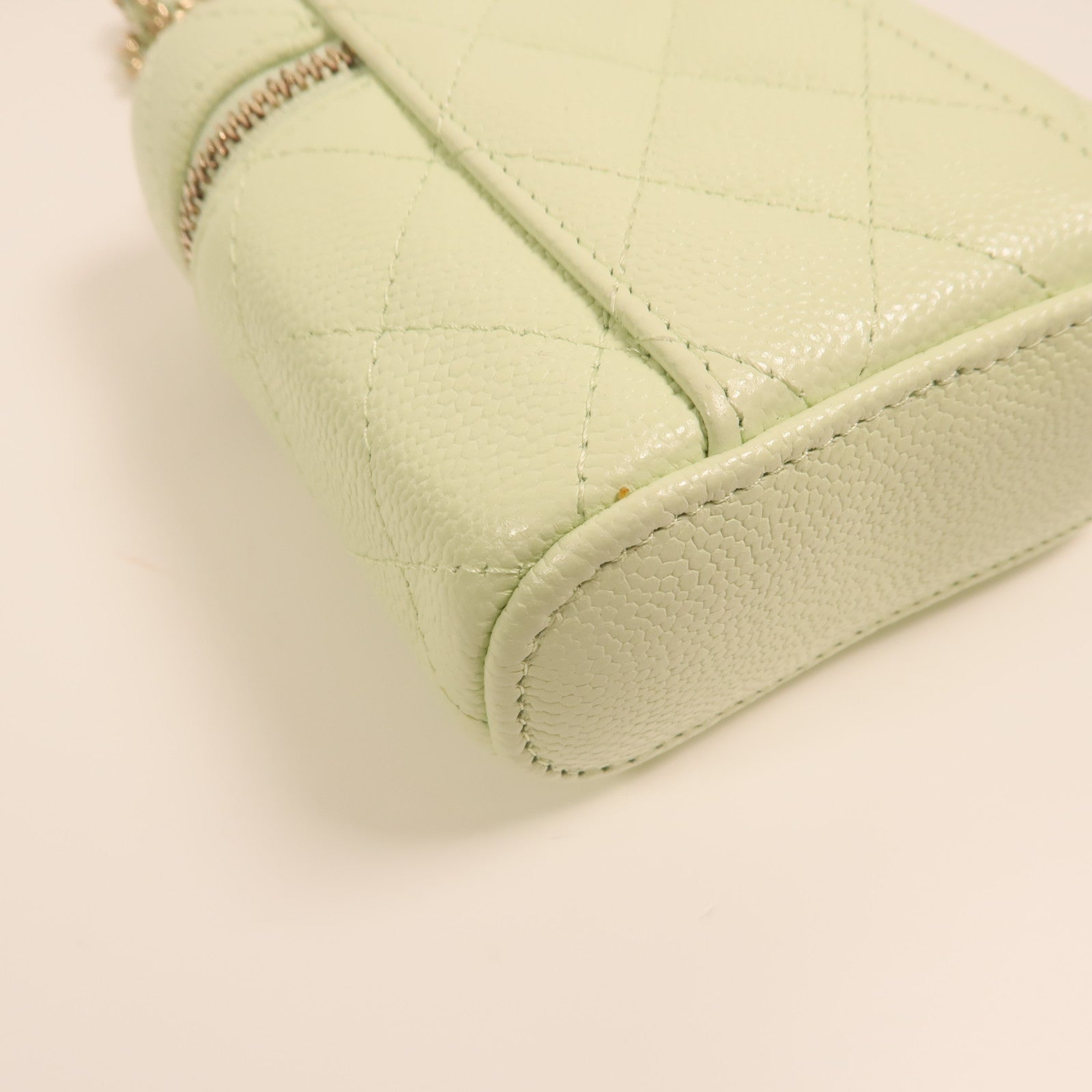 CHANEL 牛皮皮革Mini Vanity Case金扣手挽肩背兩用袋