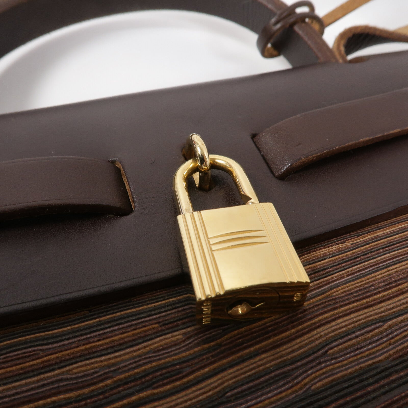 HERMES Vibrato皮革Herbag PM手挽肩背兩用袋