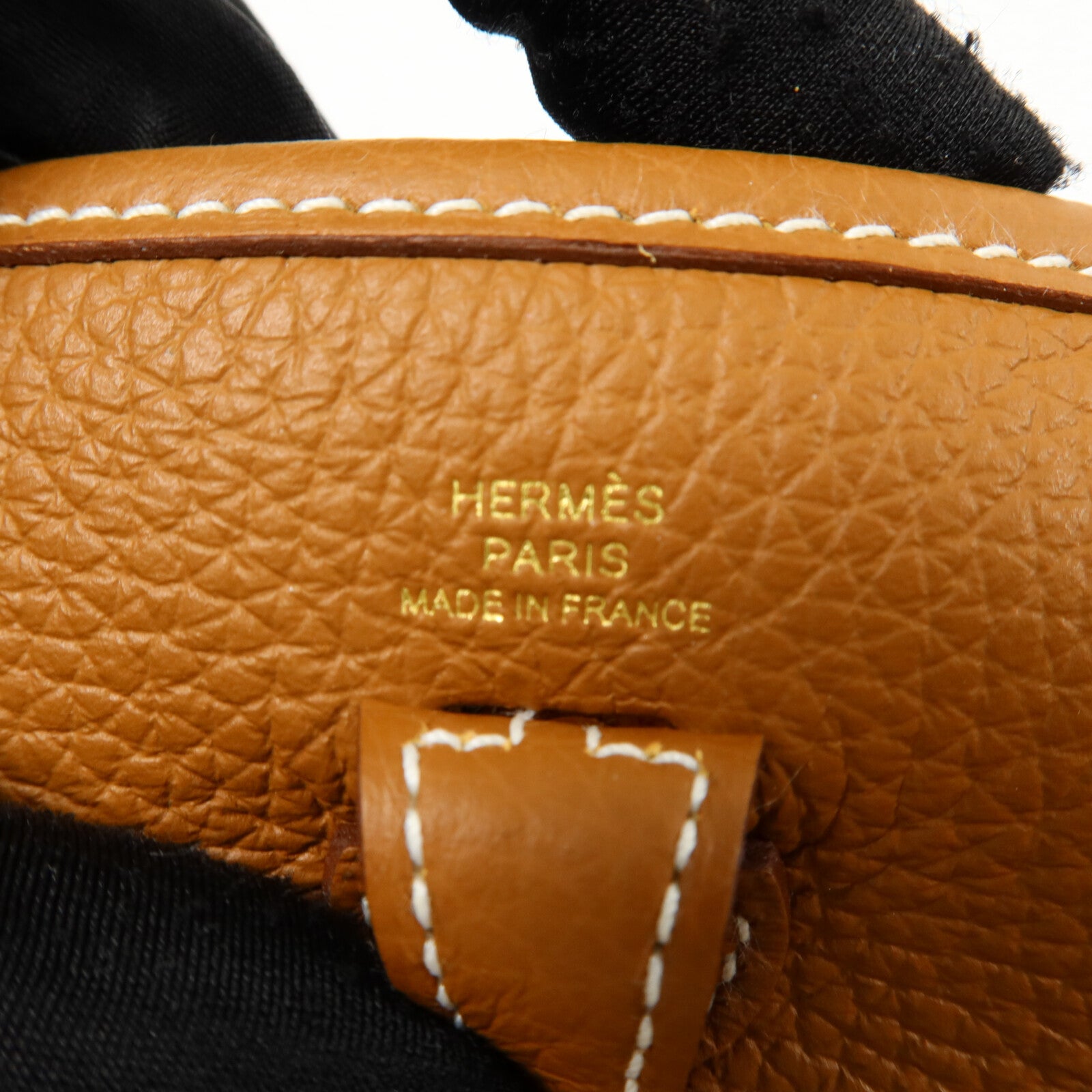 HERMES Clemence皮革Evelyne TPM肩背袋Gold