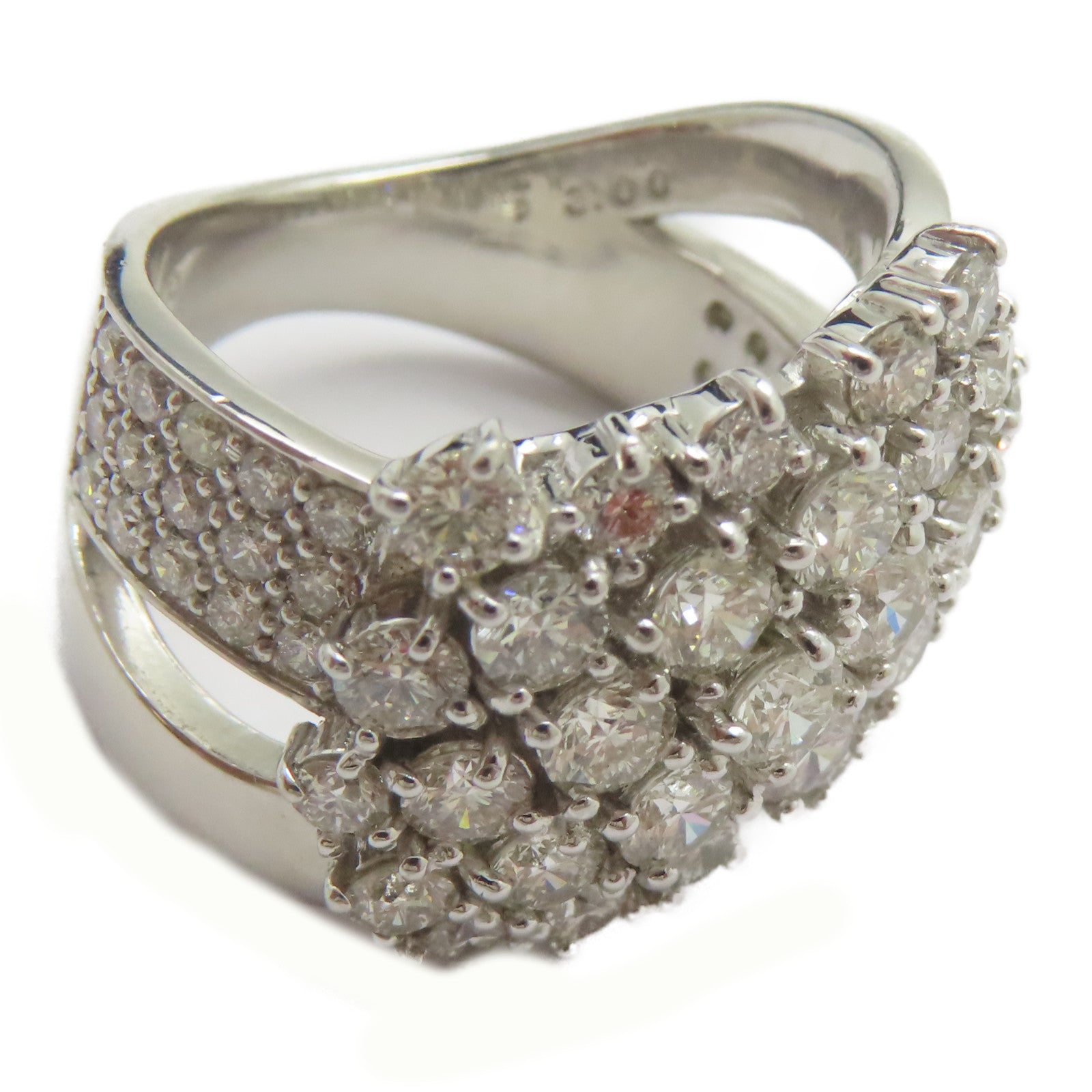JEWELRY PT900鉑金Diamond Ring 3.00ct鑽石戒指US#6.5