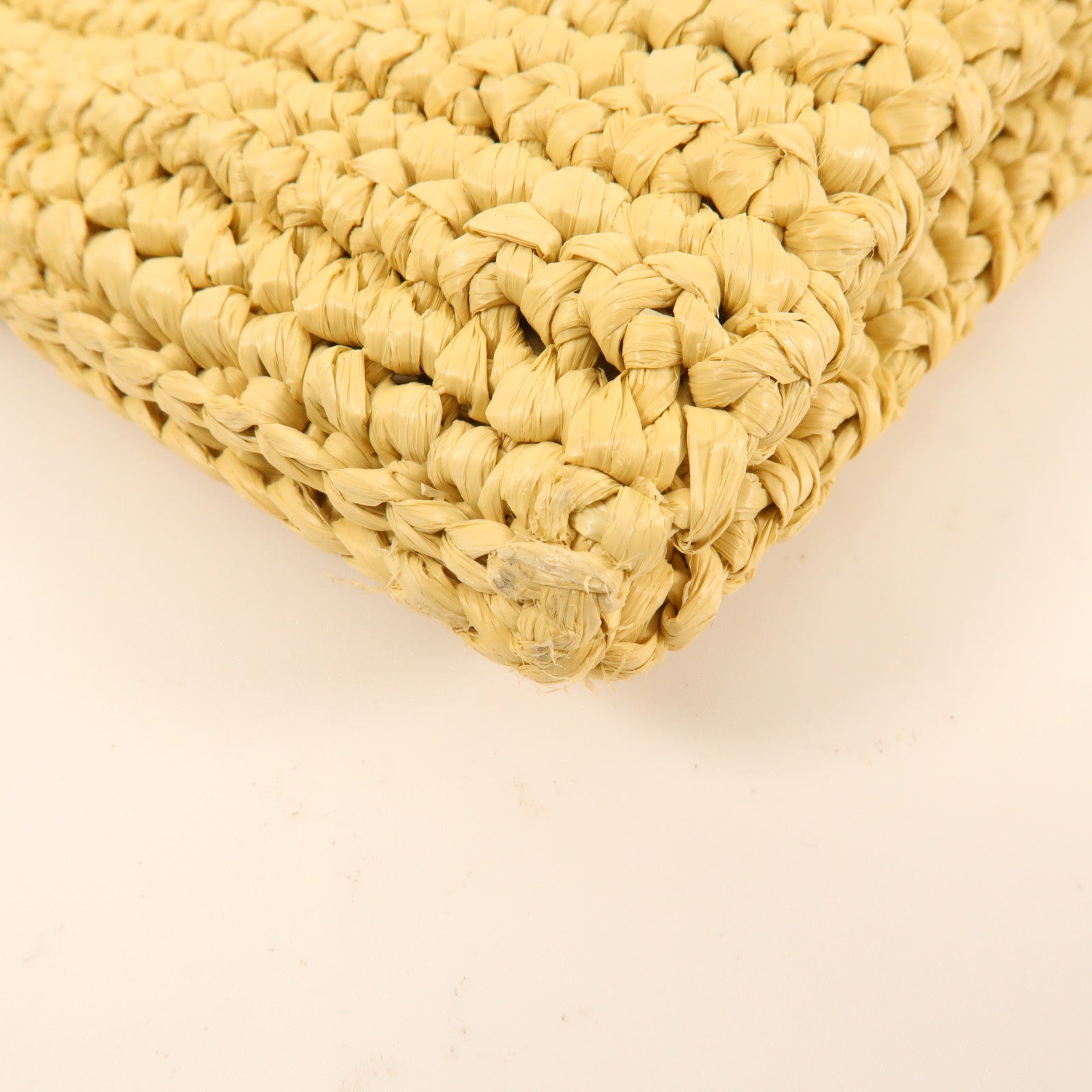 PRADA Raffia Crochet金扣肩背袋