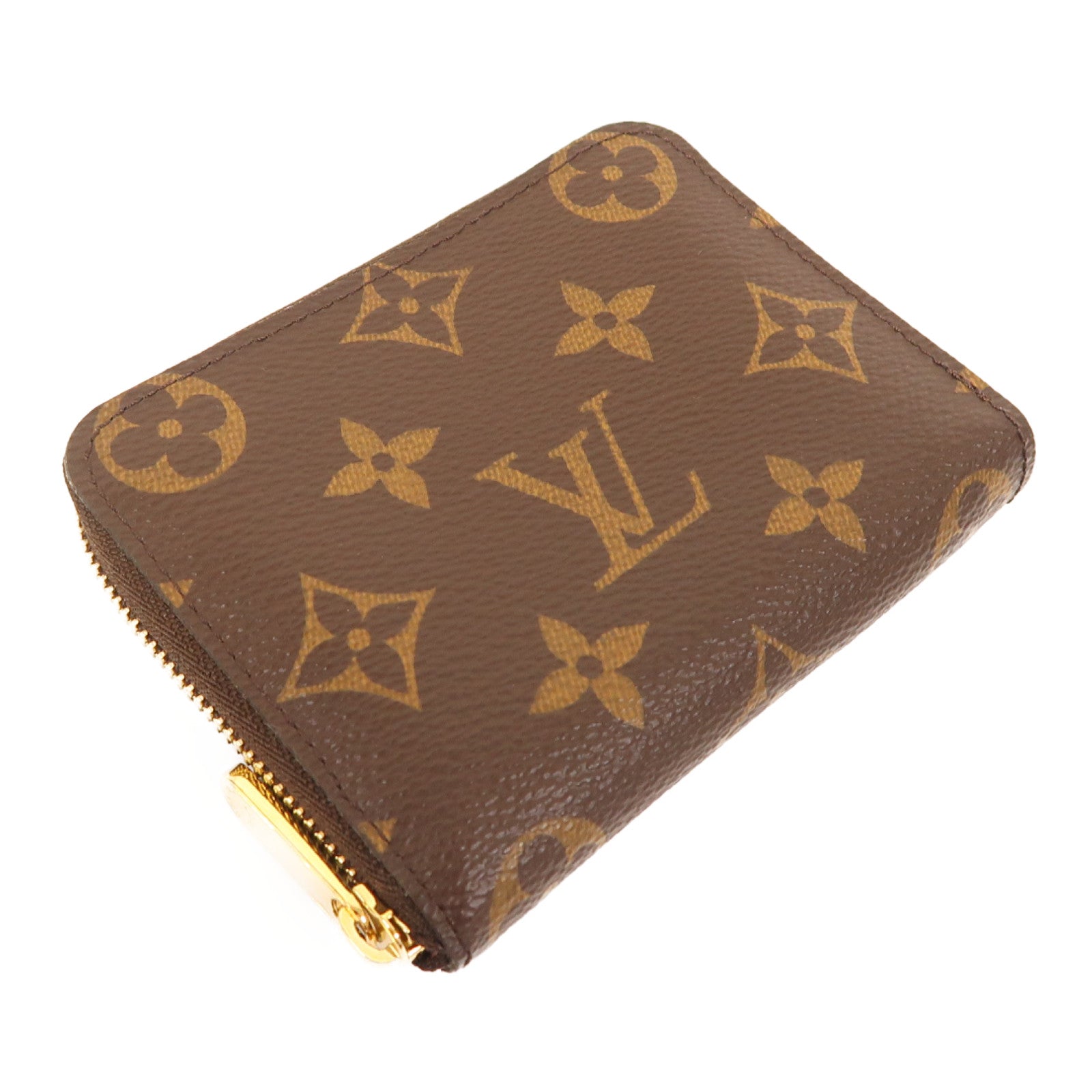 LOUIS VUITTON Monogram Zippy Coin Purse金扣零錢包啡色