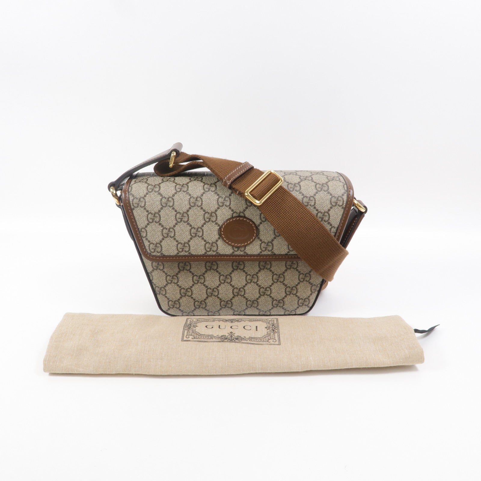 GUCCI 塗層帆布GG Supreme肩背袋