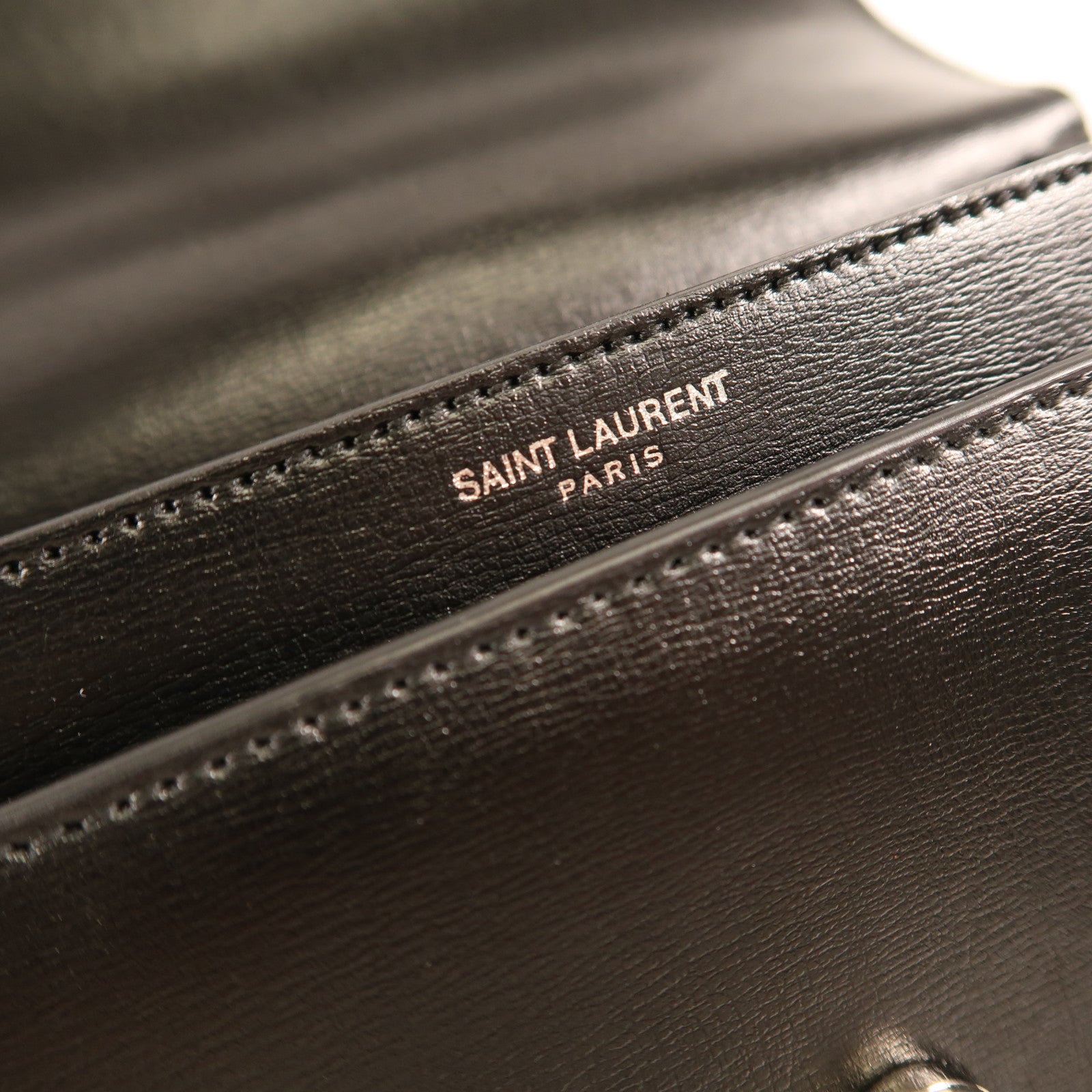 SAINT LAURENT 牛皮皮革Sunset Medium銀扣鏈帶肩背袋