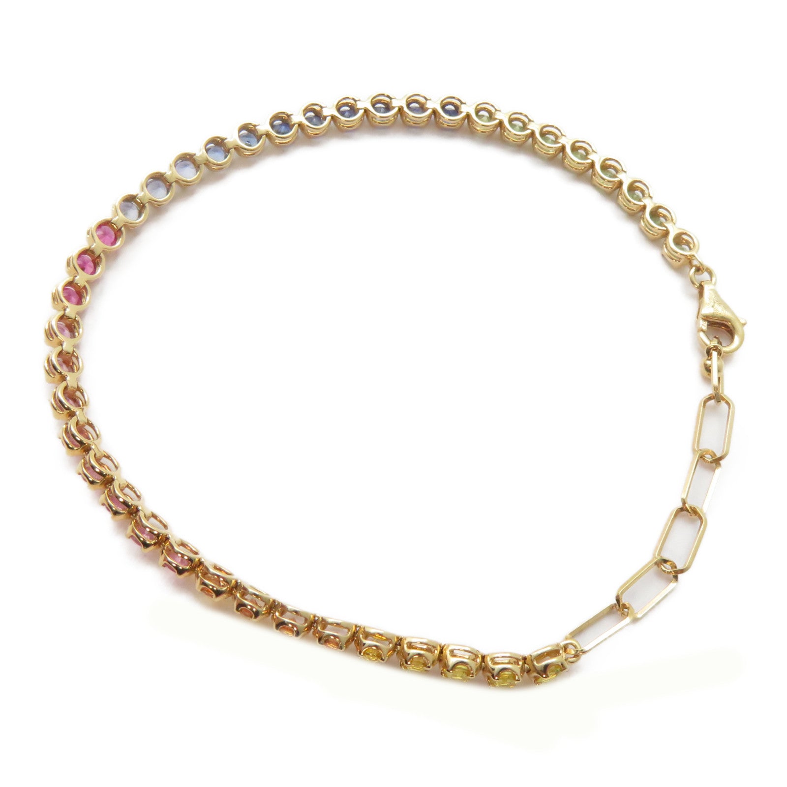 JEWELRY 【激減優惠】18K玫瑰金Sapphire Bracelet 2.99ct彩色寶石手鏈