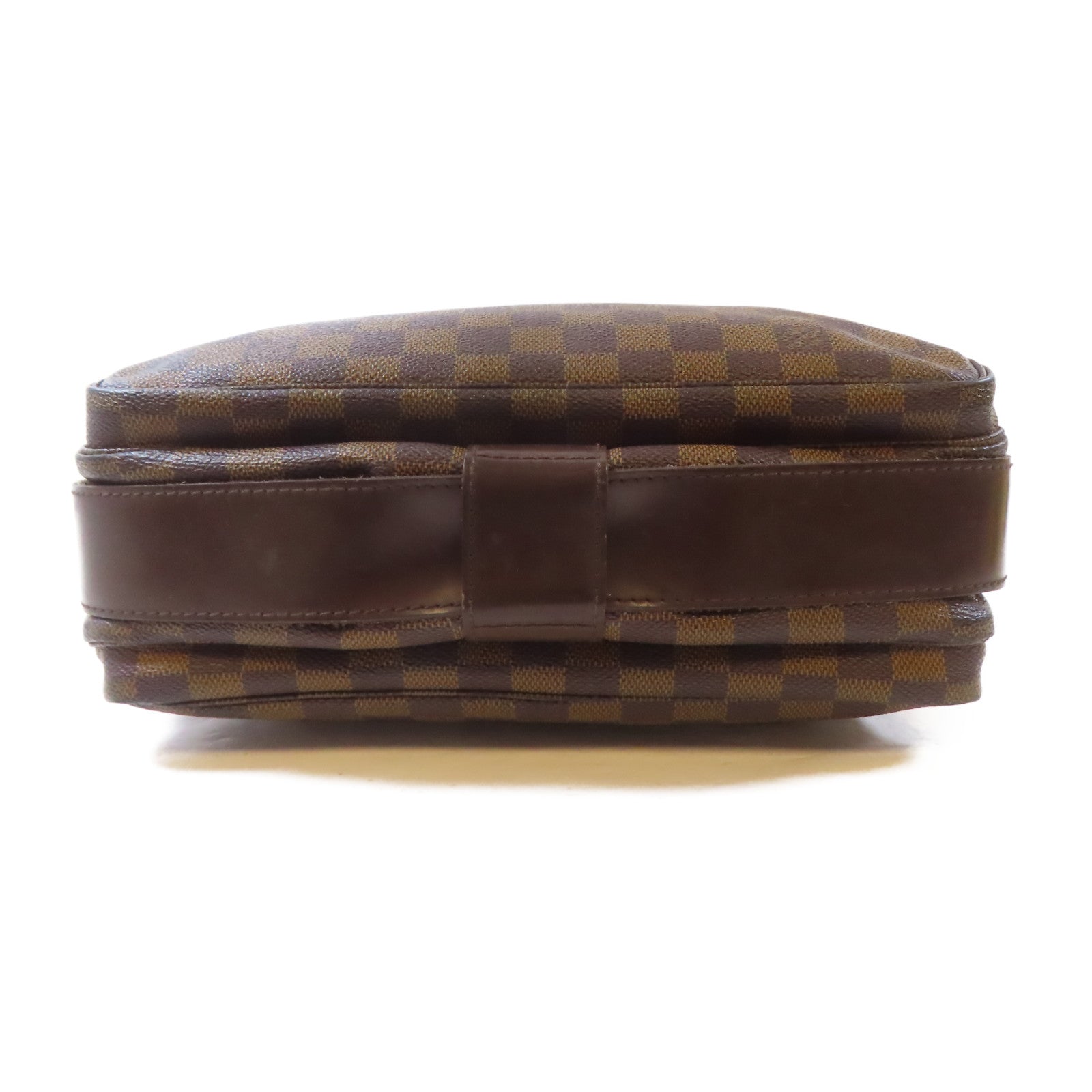 LOUIS VUITTON Damier Naviglio金扣肩背袋啡色