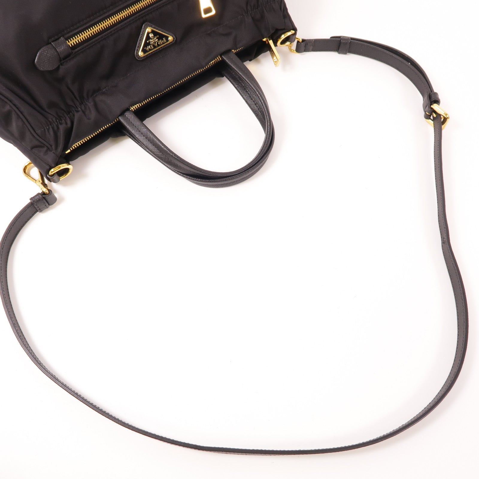 PRADA 尼龍2 Way Shoulder Bag金扣手挽肩背兩用袋