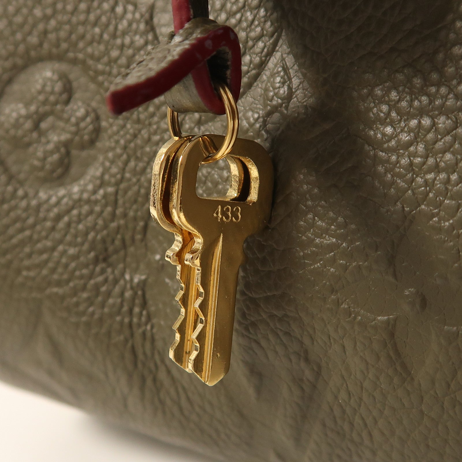 LOUIS VUITTON Monogram Empreinte Montaigne MM金扣手挽肩背兩用袋