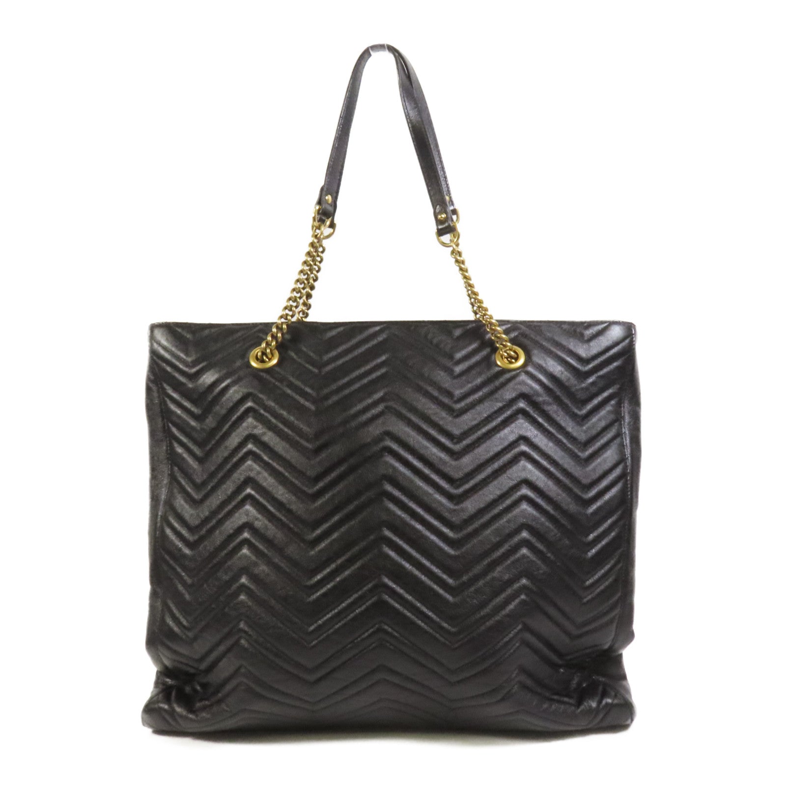 GUCCI 牛皮皮革GG Marmont Tote Bag金扣鏈帶手挽袋