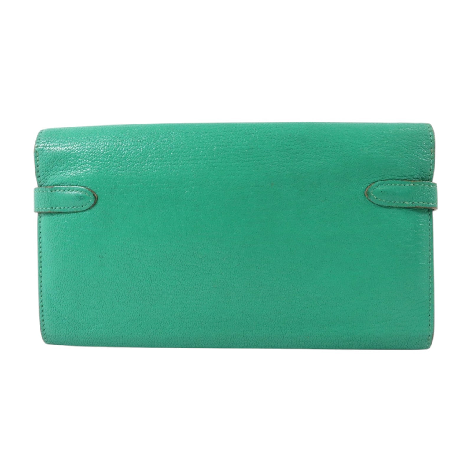 HERMES Chevre皮革Kelly Wallet長錢包Bambou