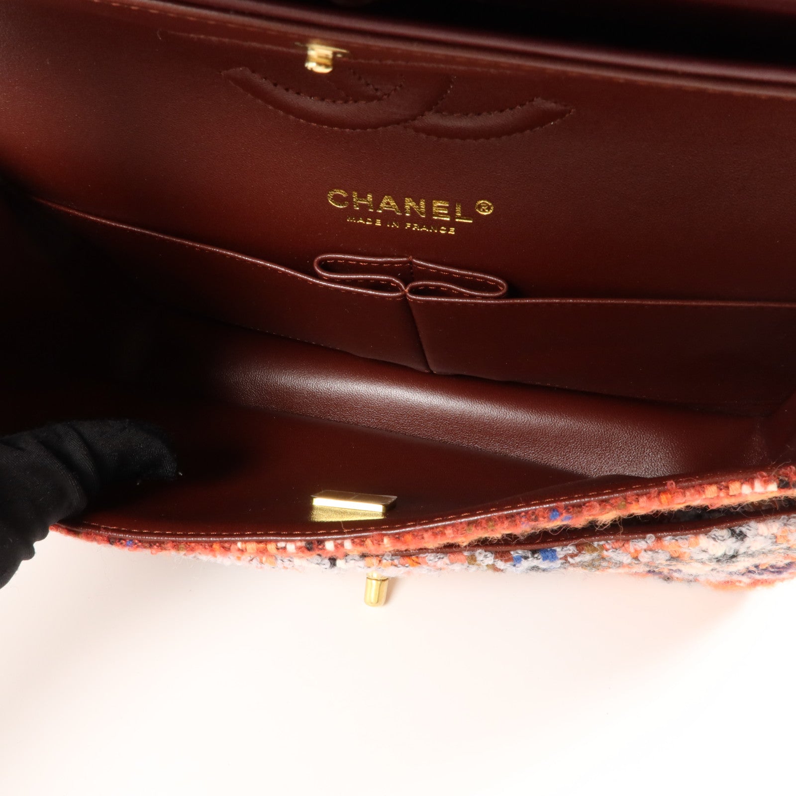 CHANEL 斜紋軟呢Classic 25鏈帶肩背袋