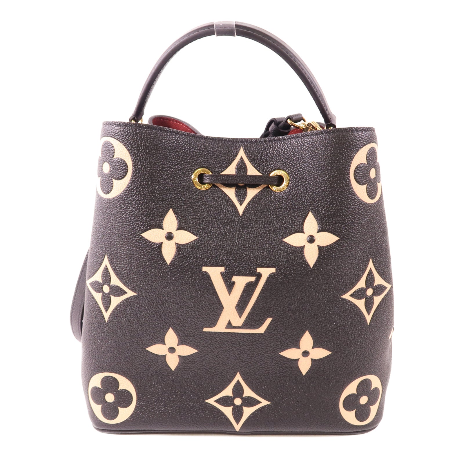 LOUIS VUITTON Monogram Empreinte Bicolor Neo Noe MM金扣手挽肩背兩用袋