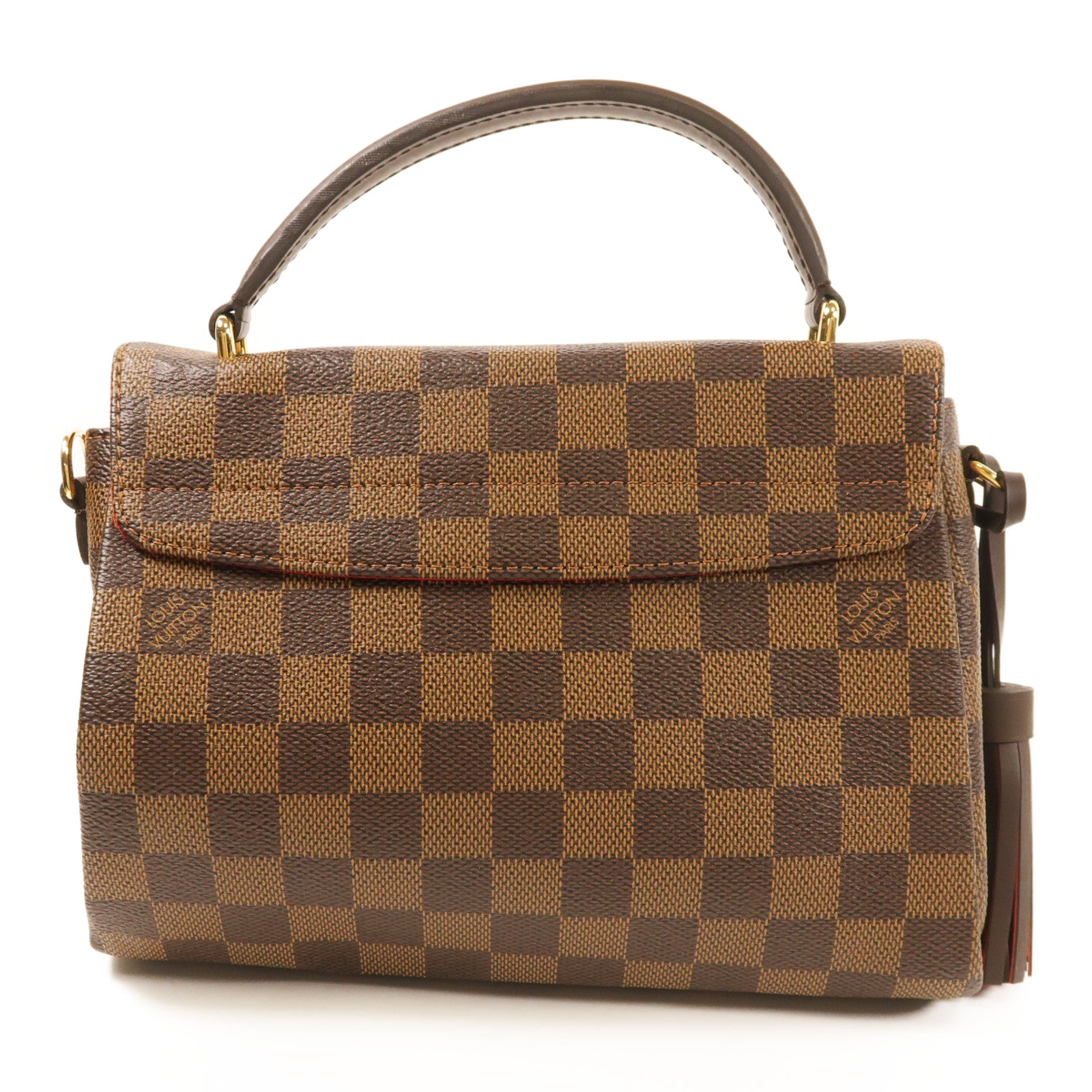 LOUIS VUITTON Damier Croisette金扣手挽肩背兩用袋