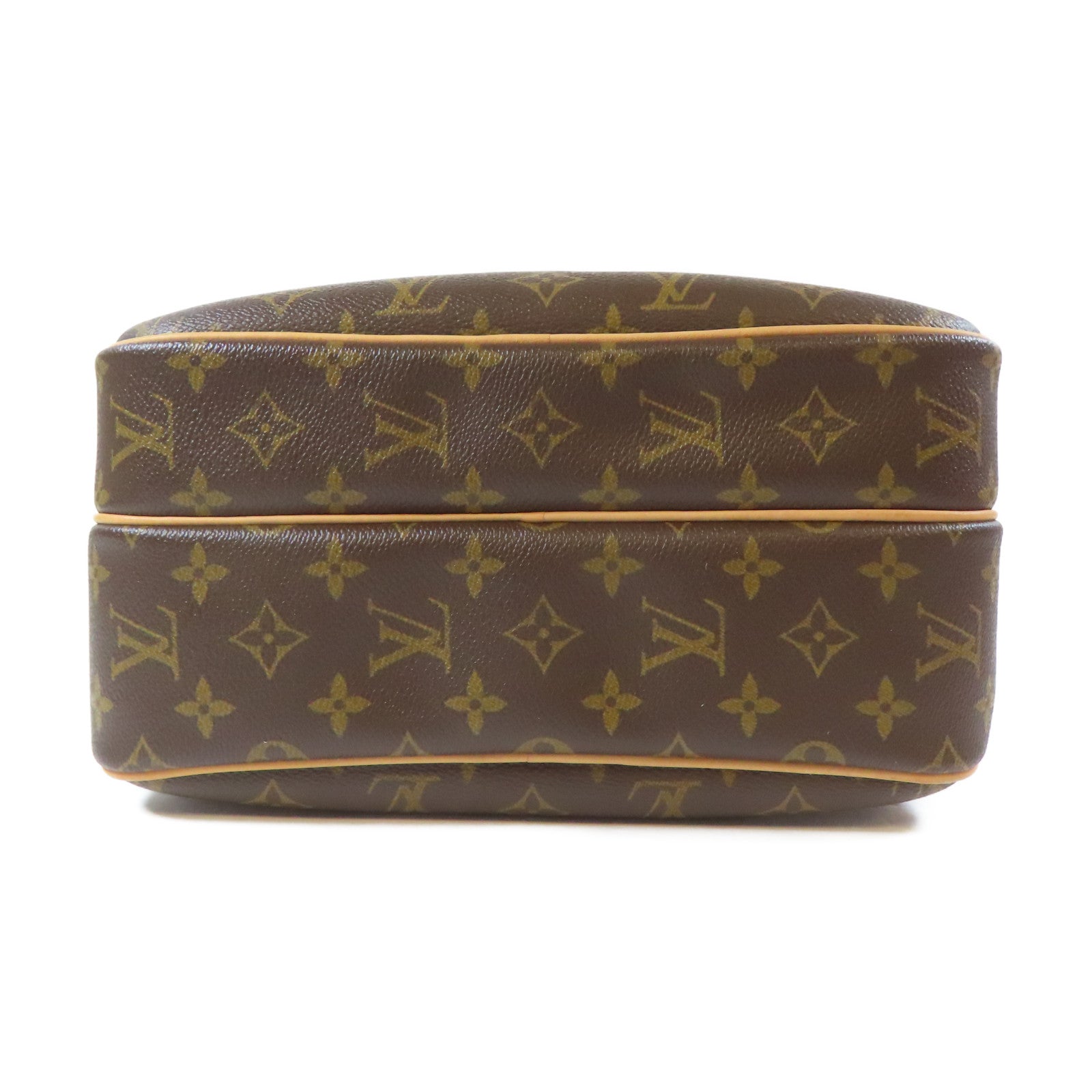 LOUIS VUITTON Monogram Reporter PM金扣肩背袋啡色