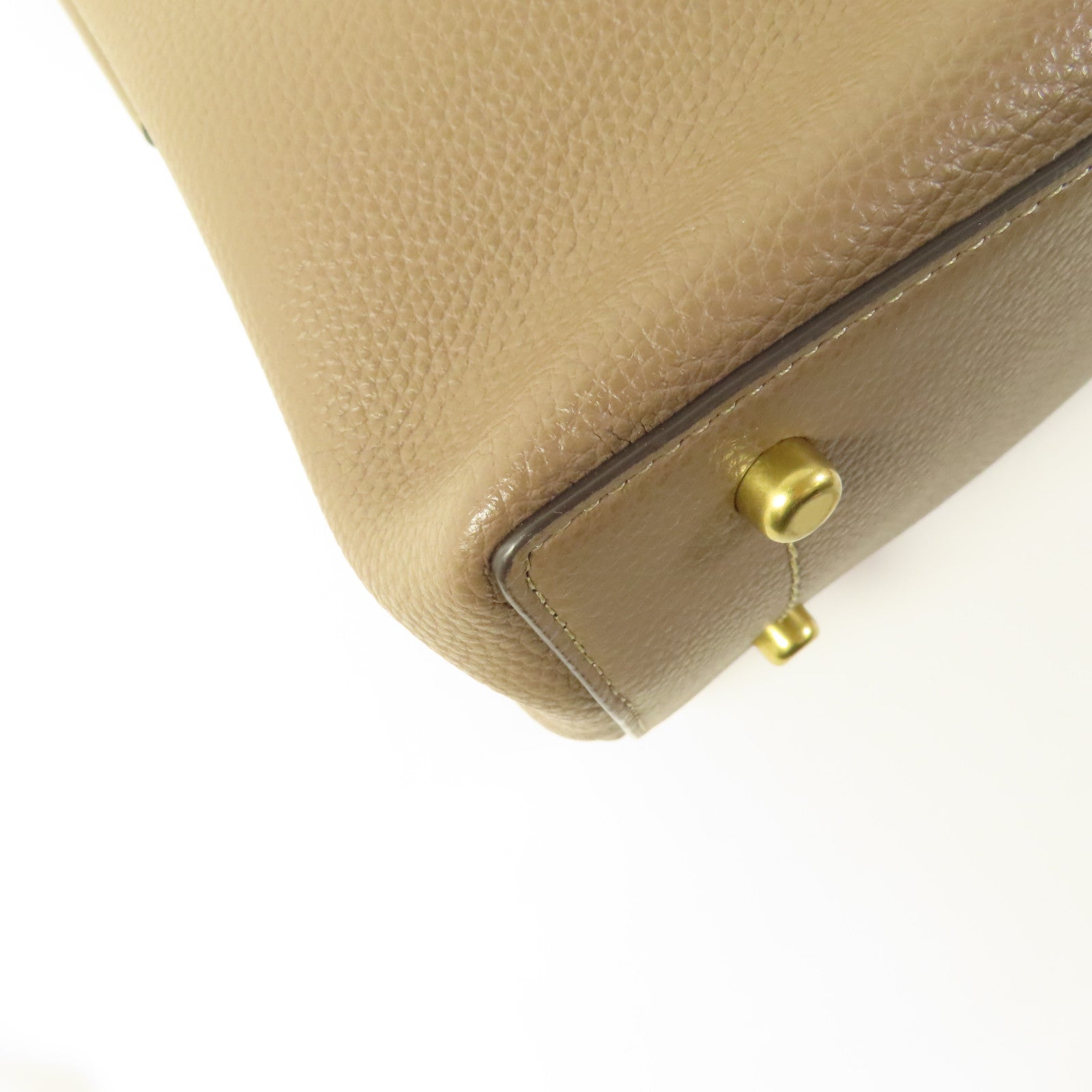 COACH 牛皮皮革Shoulder Bag金扣肩背袋