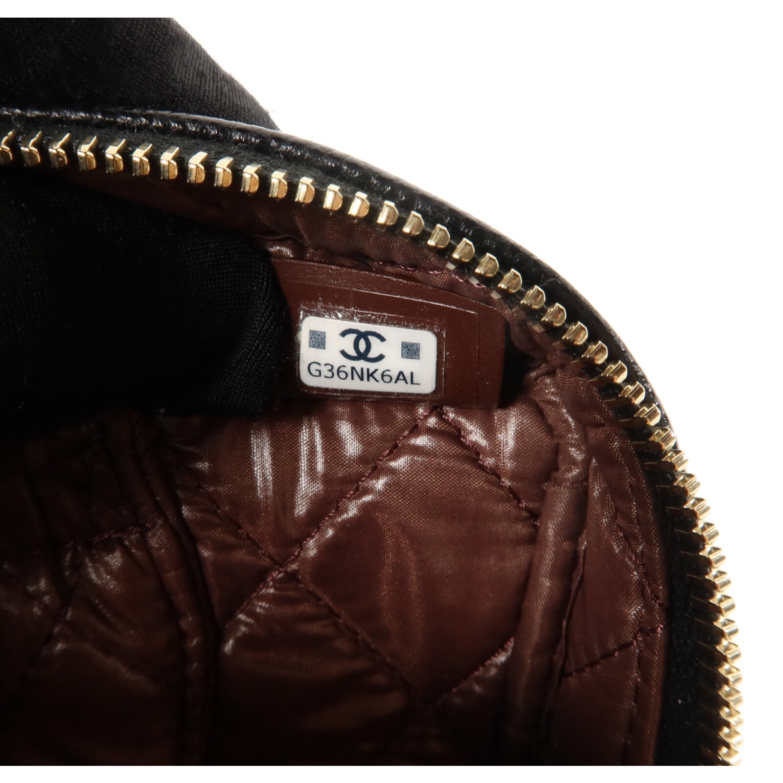 CHANEL 牛皮皮革Classic Double Zipper Cosmetic Bag小袋