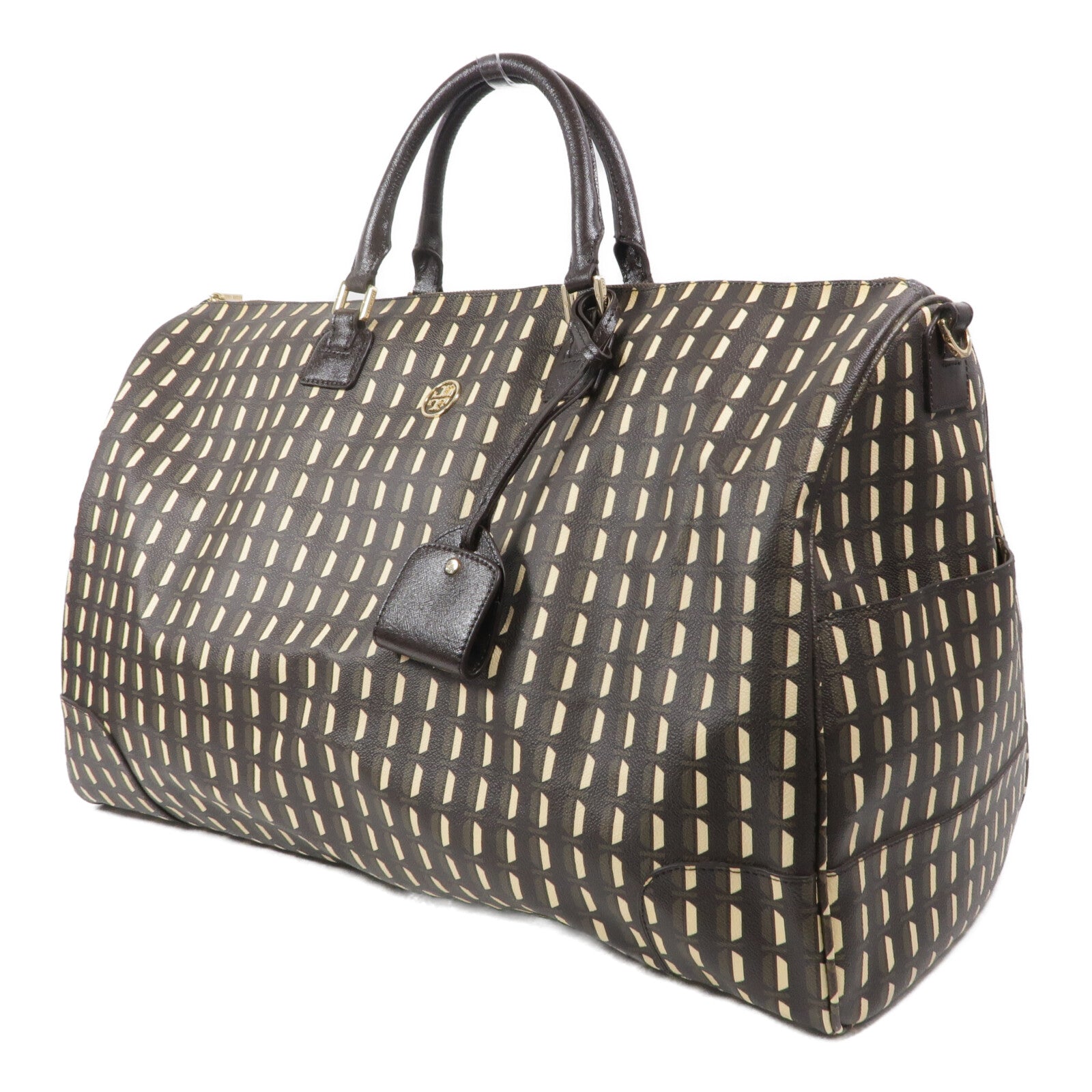 Tory Burch 塗層帆布Boston Bag手挽肩背兩用袋
