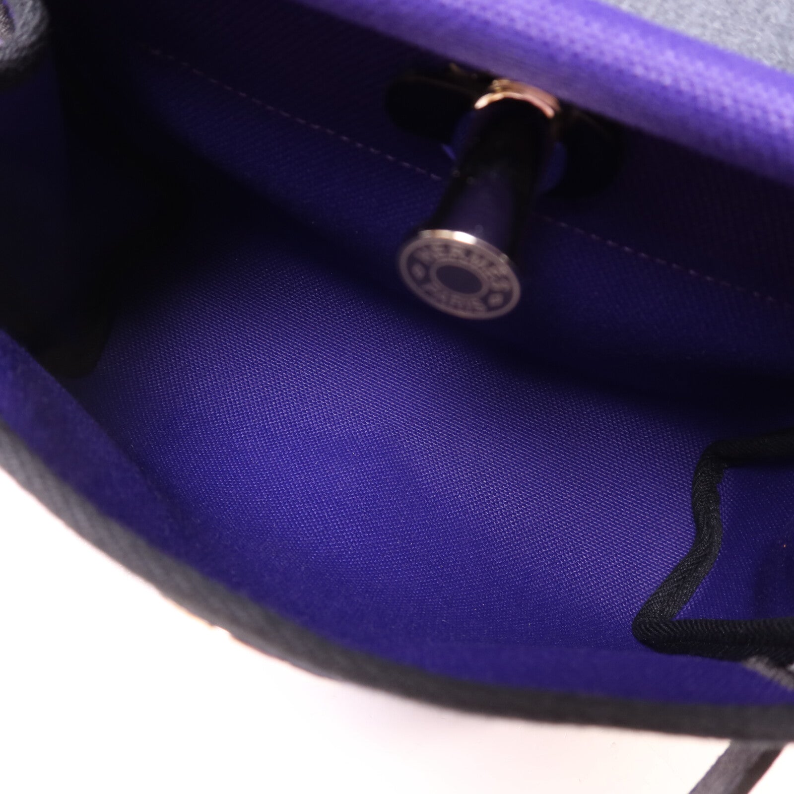 HERMES 帆布Mini Herbag肩背袋Fresh Purple/Noir