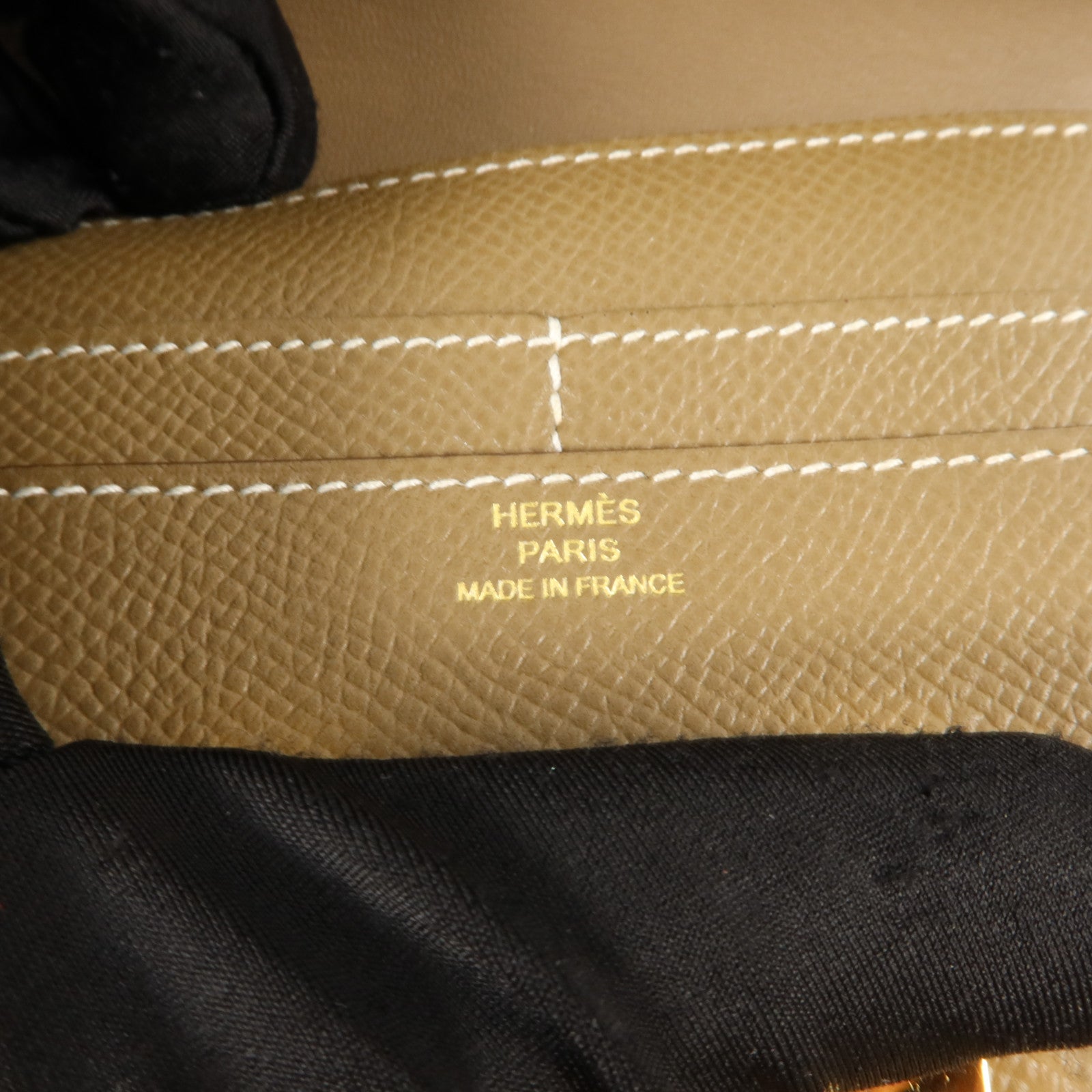 HERMES 【激減優惠】Epsom皮革Constance Compact Wallet錢包Etoupe