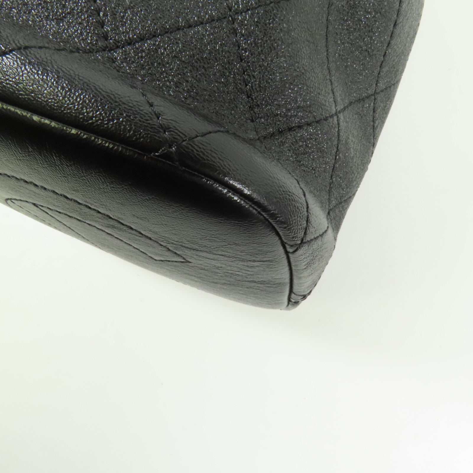 CHANEL 牛皮皮革Bucket Bag金扣手挽肩背兩用袋