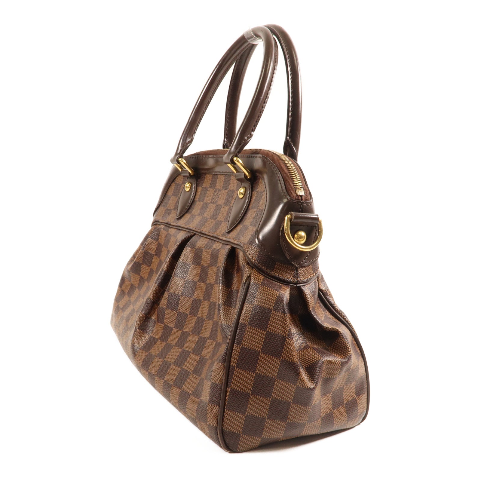 LOUIS VUITTON 【激減優惠】Damier Trevi金扣手挽肩背兩用袋棕色