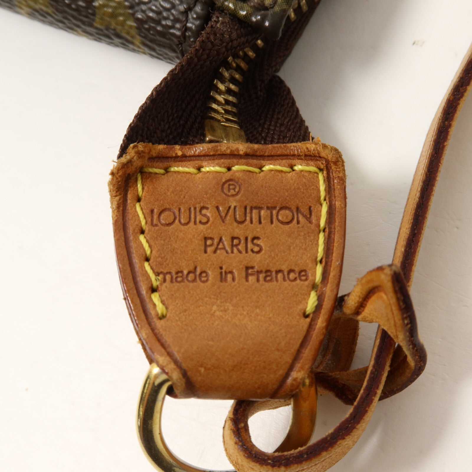 LOUIS VUITTON Monogram Pochette Accessoires手挽袋棕色