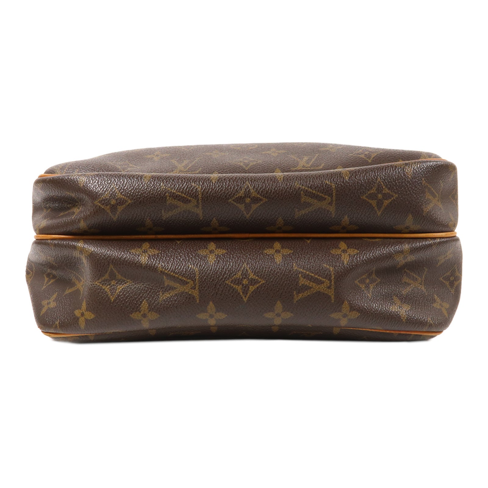 LOUIS VUITTON Monogram Reporter PM金扣肩背袋棕色