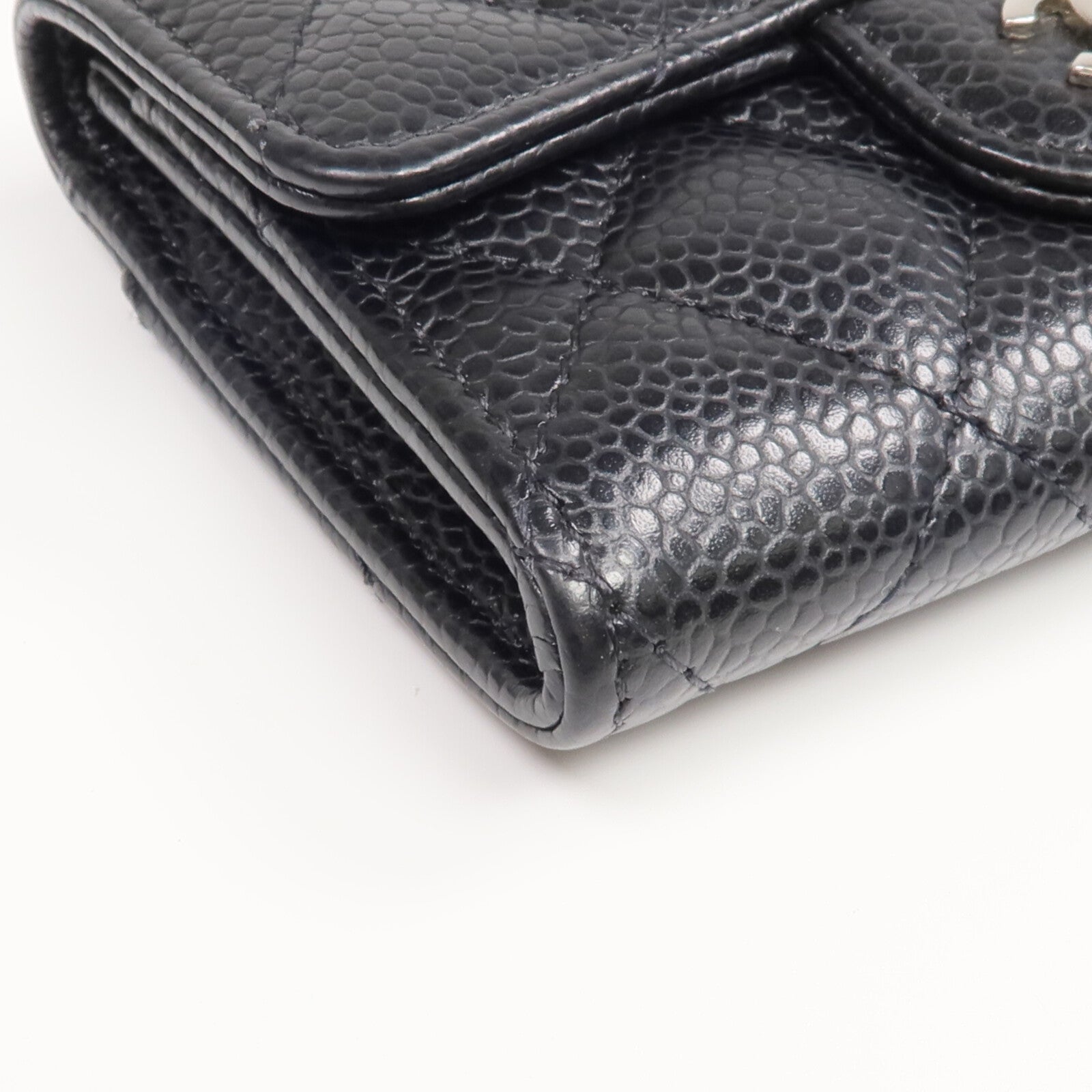 CHANEL 牛皮皮革Card Case銀扣卡片套