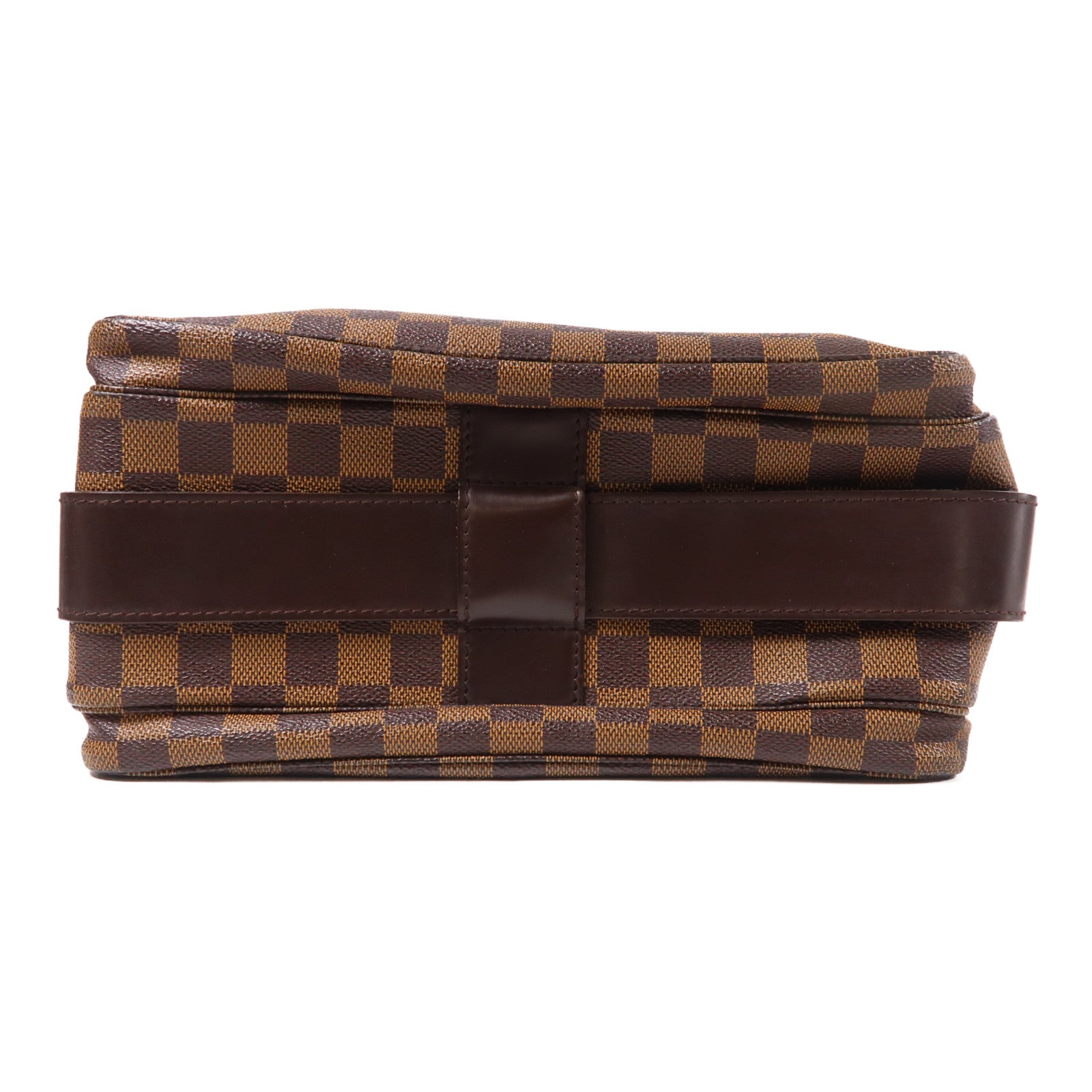 LOUIS VUITTON 【激減優惠】Damier Naviglio金扣肩背袋棕色