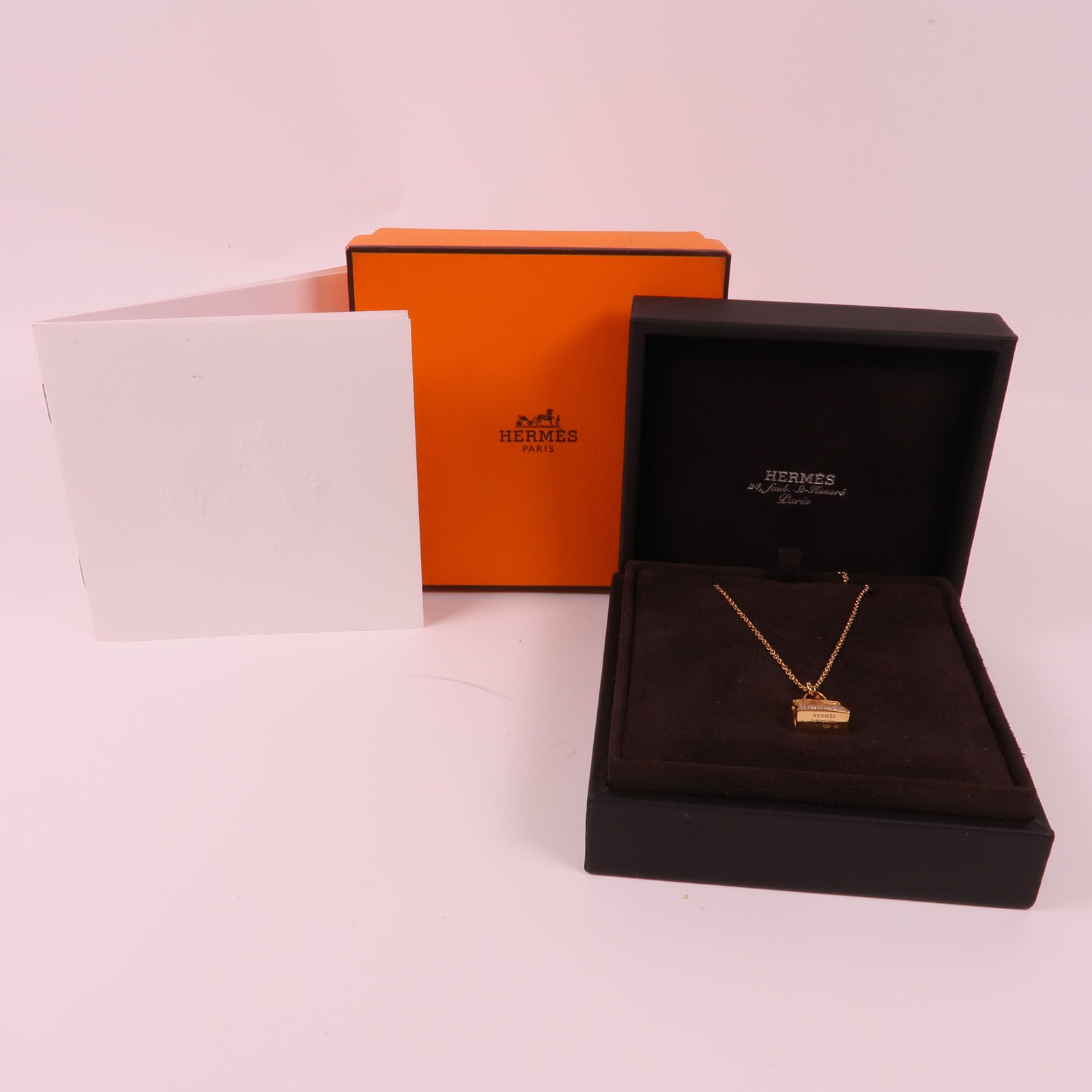 HERMES 18K玫瑰金Farandole Pendant項鍊
