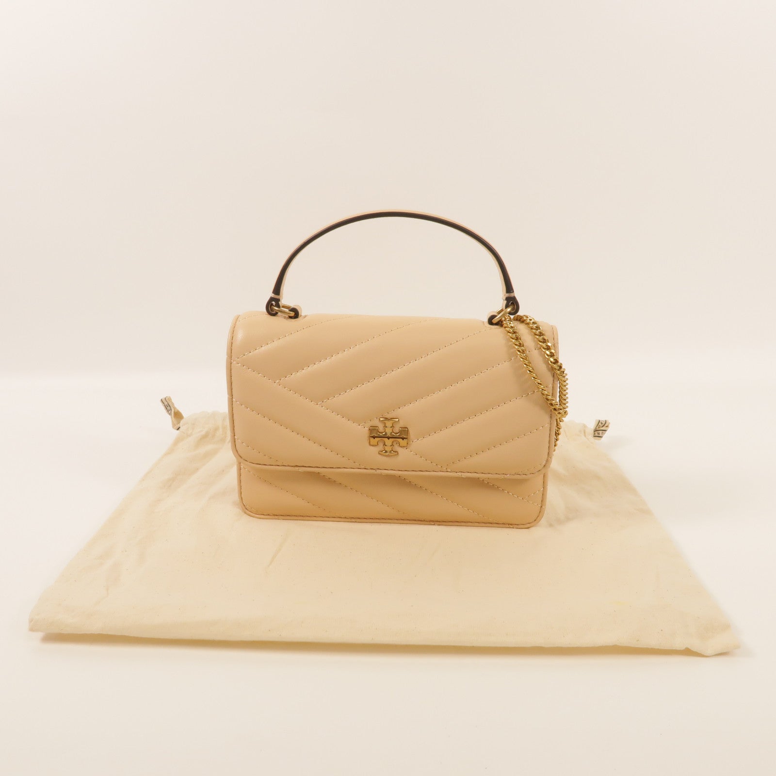 Tory Burch 【激減優惠】皮革Mini Kira Chevron手挽肩背兩用袋