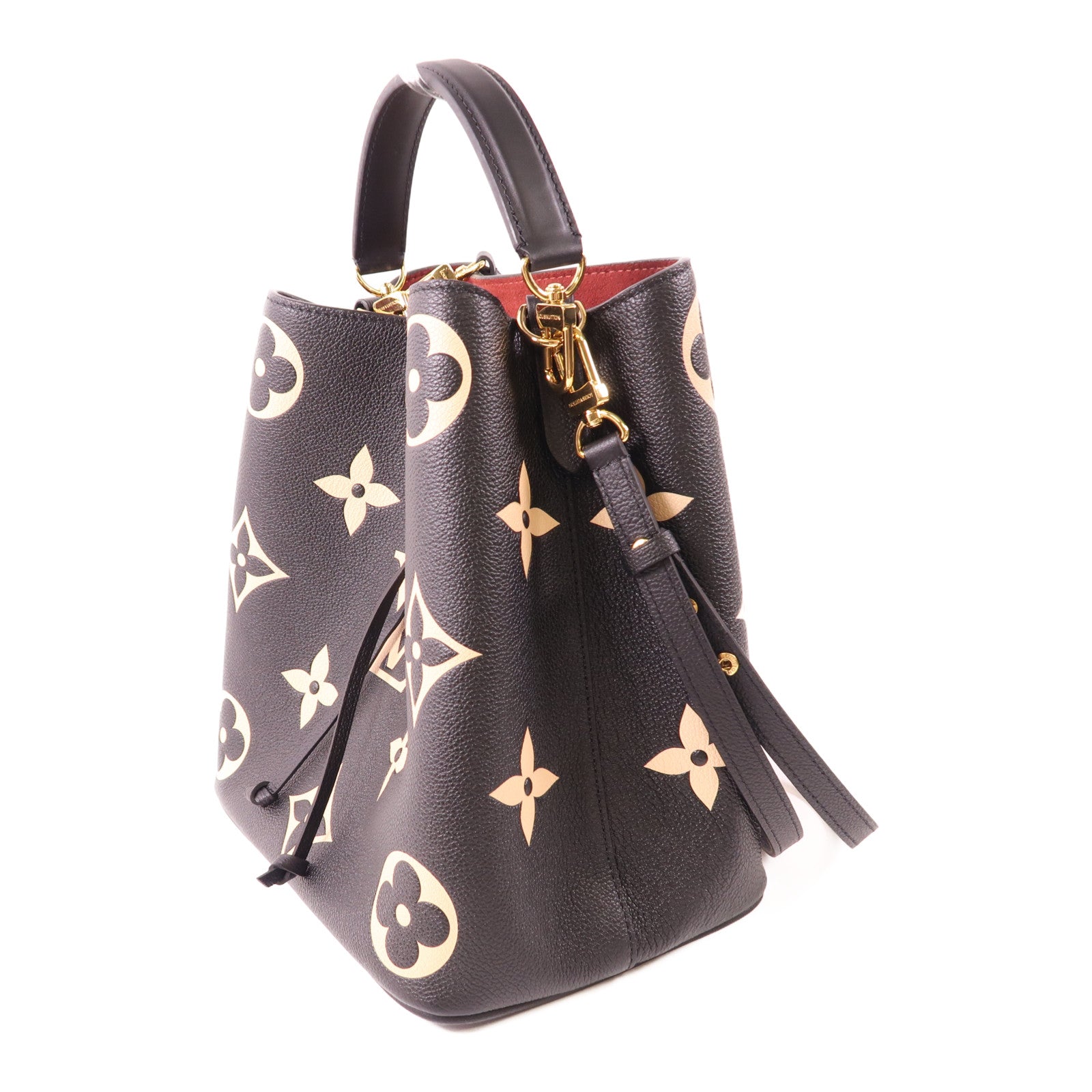 LOUIS VUITTON Monogram Empreinte Bicolor Neo Noe MM金扣手挽肩背兩用袋