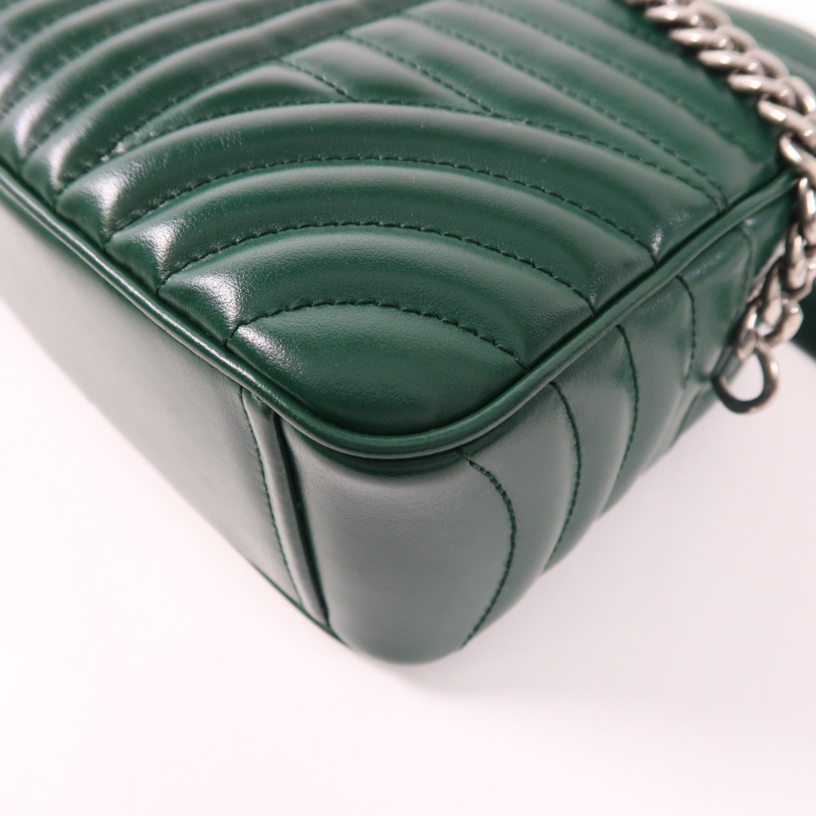 PRADA 牛皮皮革Shoulder Bag銀扣肩背袋