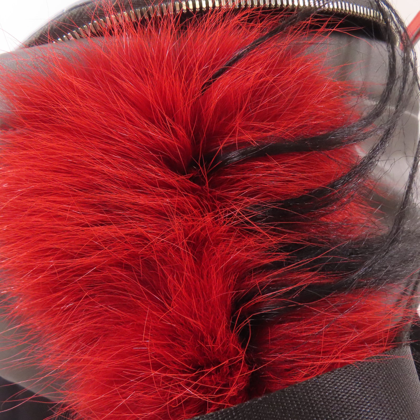 FENDI 尼龍Monster Bug 銀扣背包灰色