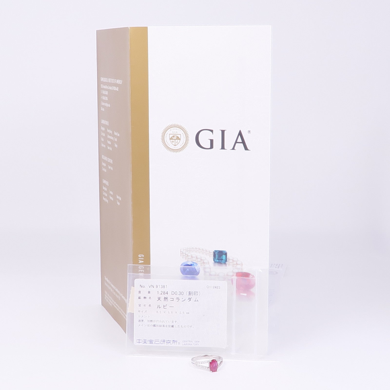 JEWELRY PT900鉑金Ruby Diamond Ring紅寶石/鑽石戒指US#7.75