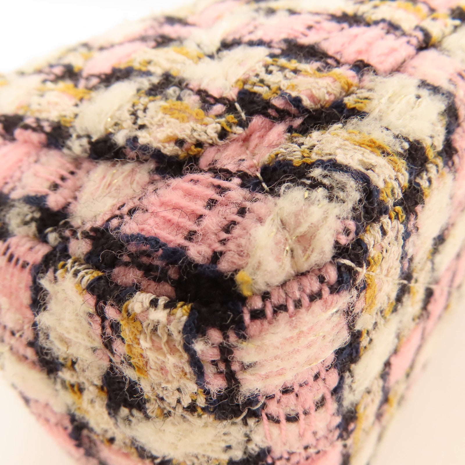 CHANEL 粗花呢Chain Shoulder金扣鏈帶肩背袋