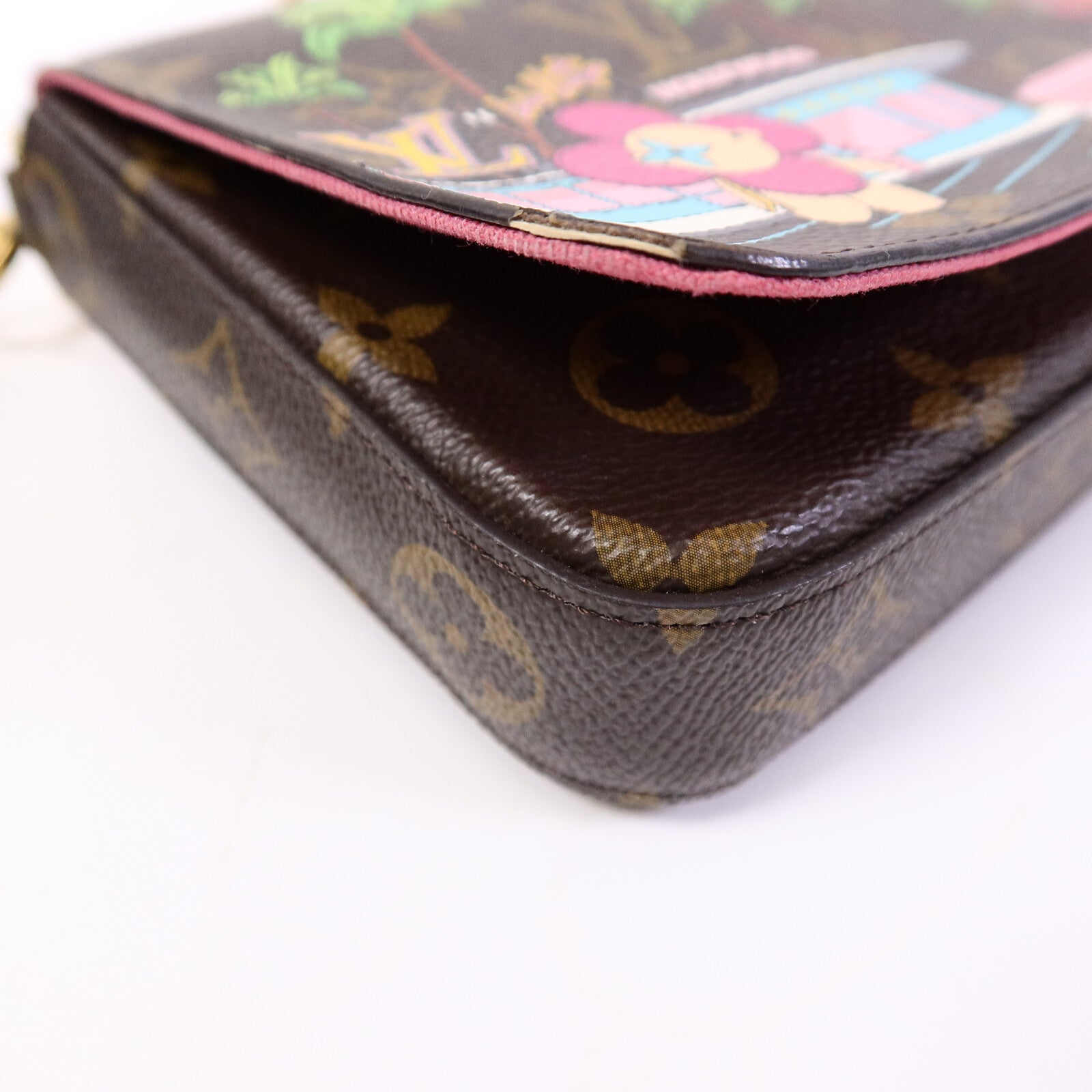 LOUIS VUITTON Monogram Hollywood Xmas Felicie Pochette肩背袋