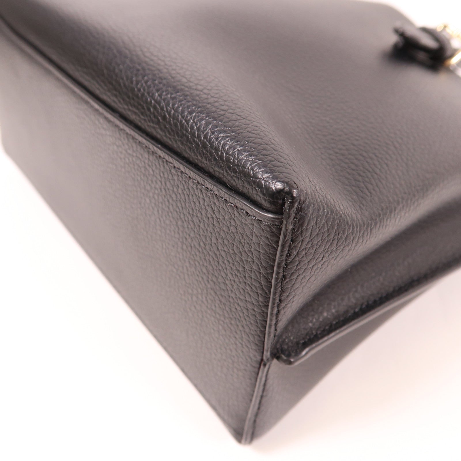 COACH 皮革2 Way Shoulder Bag金扣手挽肩背兩用袋黑色